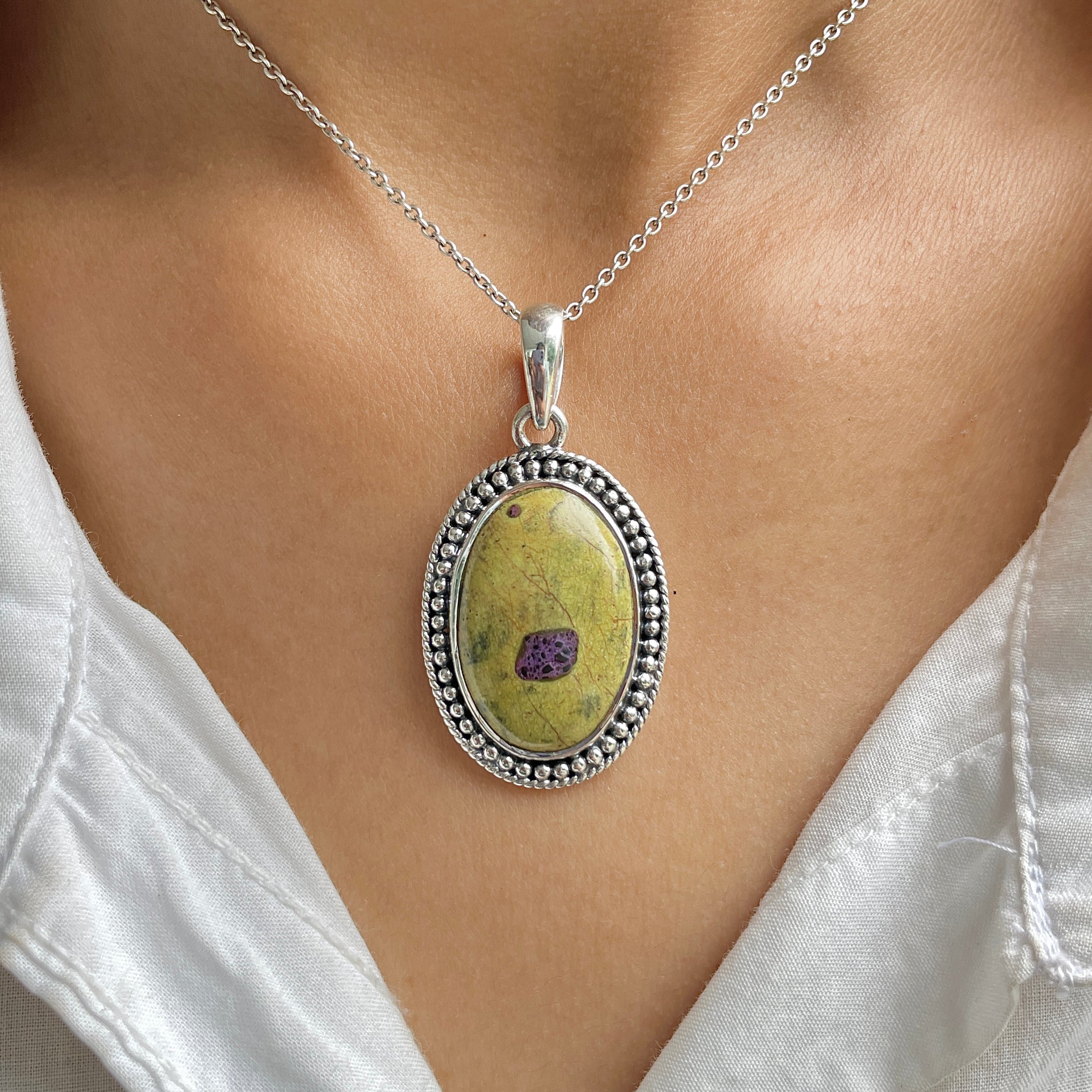 Stichtite Pendant-(SCT-P-9.)