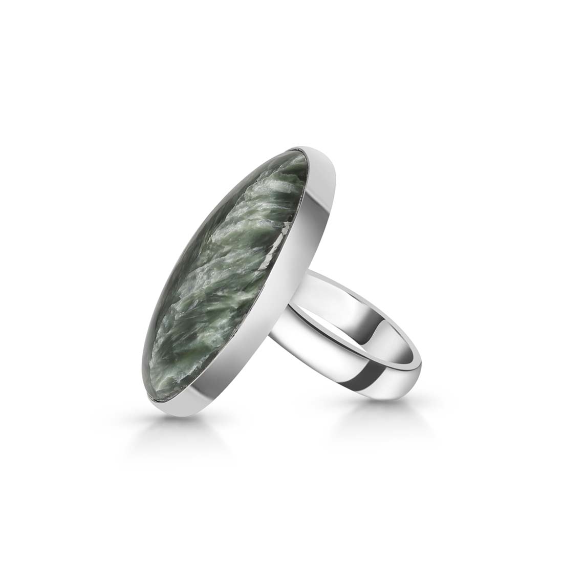 Seraphinite Adjustable Ring-(SER-R-10.)