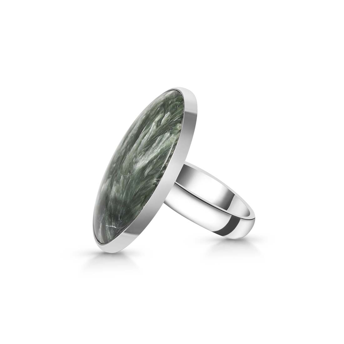 Seraphinite Adjustable Ring-(SER-R-13.)