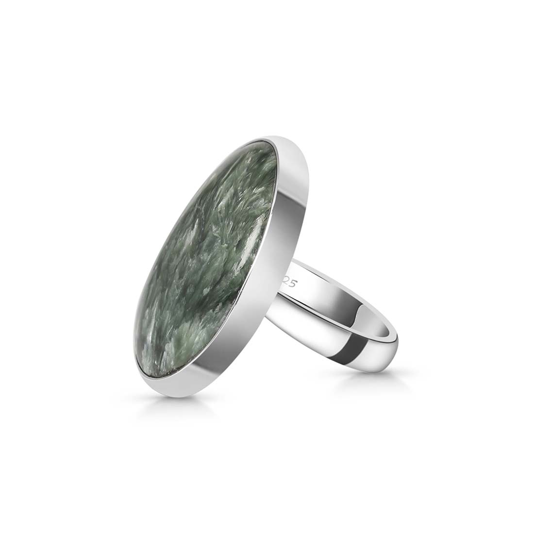 Seraphinite Adjustable Ring-(SER-R-14.)