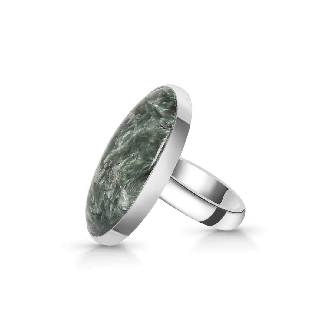 Seraphinite Adjustable Ring-(SER-R-16.)