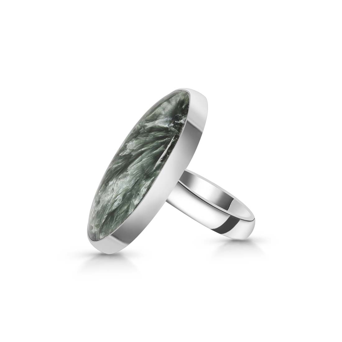 Seraphinite Adjustable Ring-(SER-R-17.)