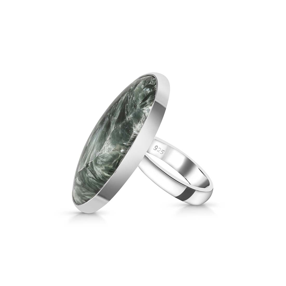Seraphinite Adjustable Ring-(SER-R-22.)