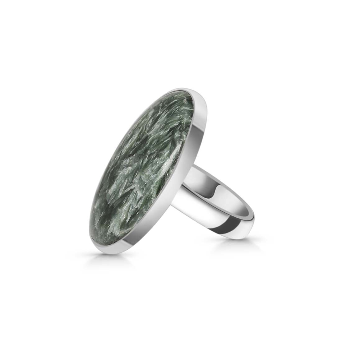 Seraphinite Adjustable Ring-(SER-R-25.)