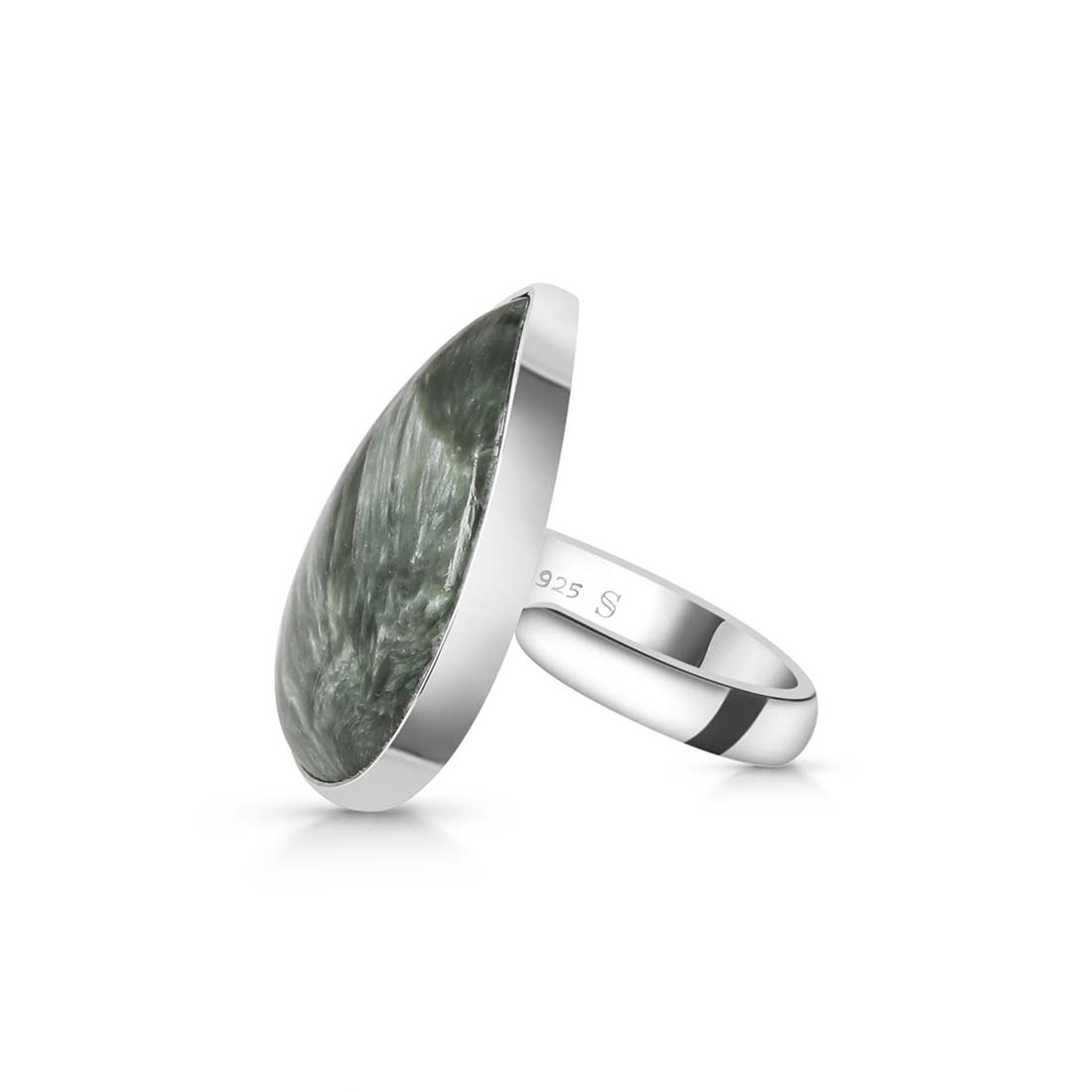 Seraphinite Adjustable Ring-(SER-R-26.)
