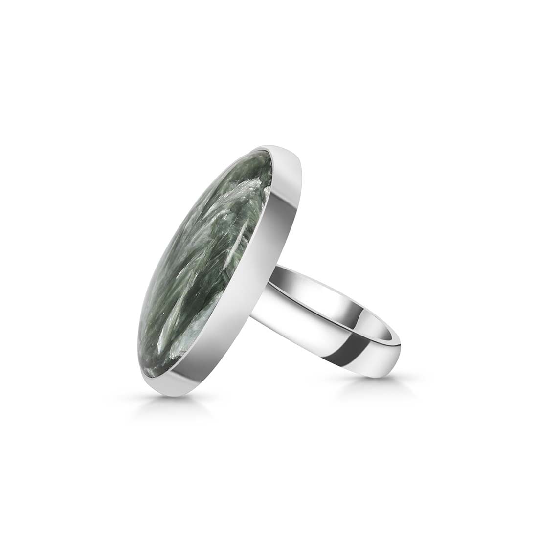 Seraphinite Adjustable Ring-(SER-R-28.)