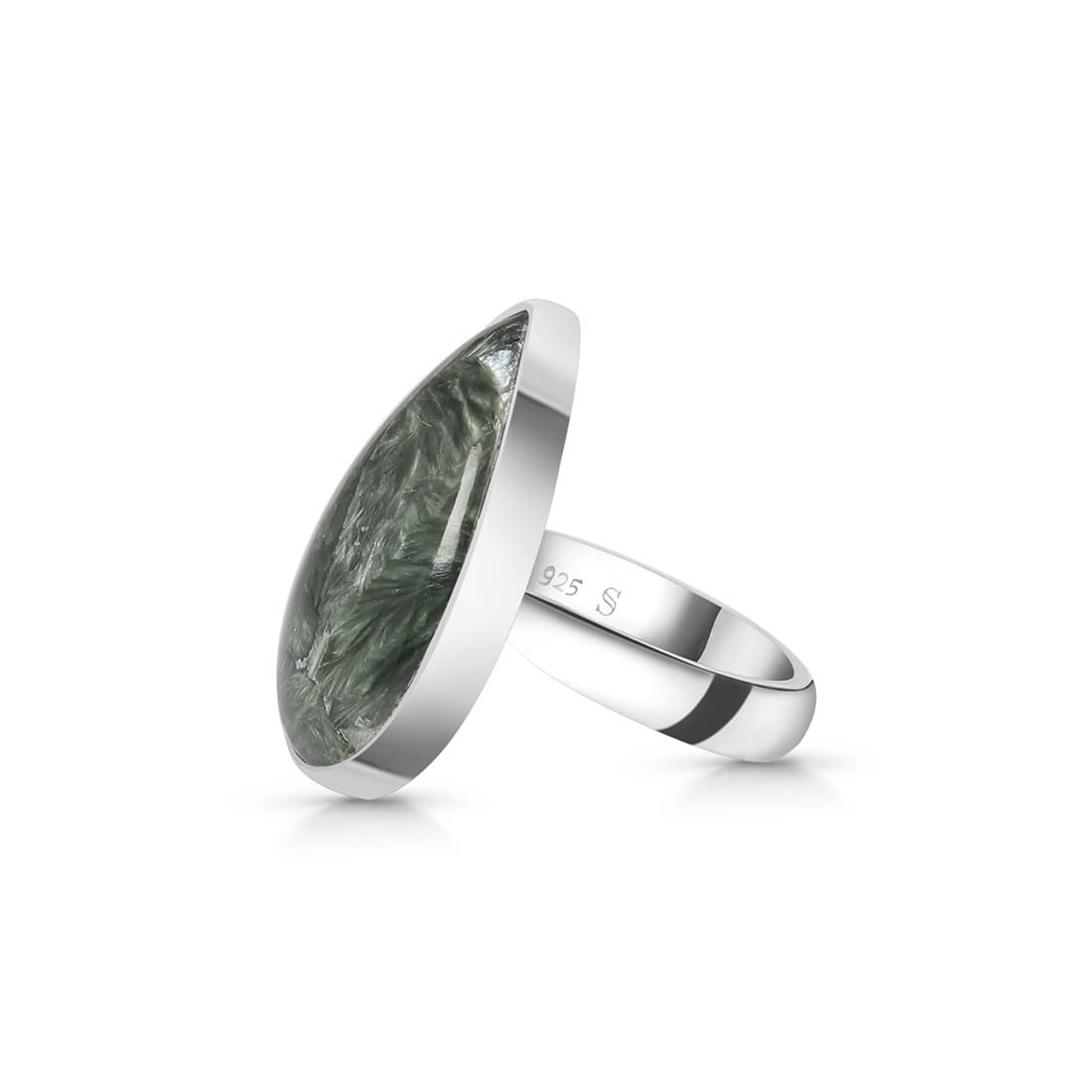 Seraphinite Adjustable Ring-(SER-R-30.)