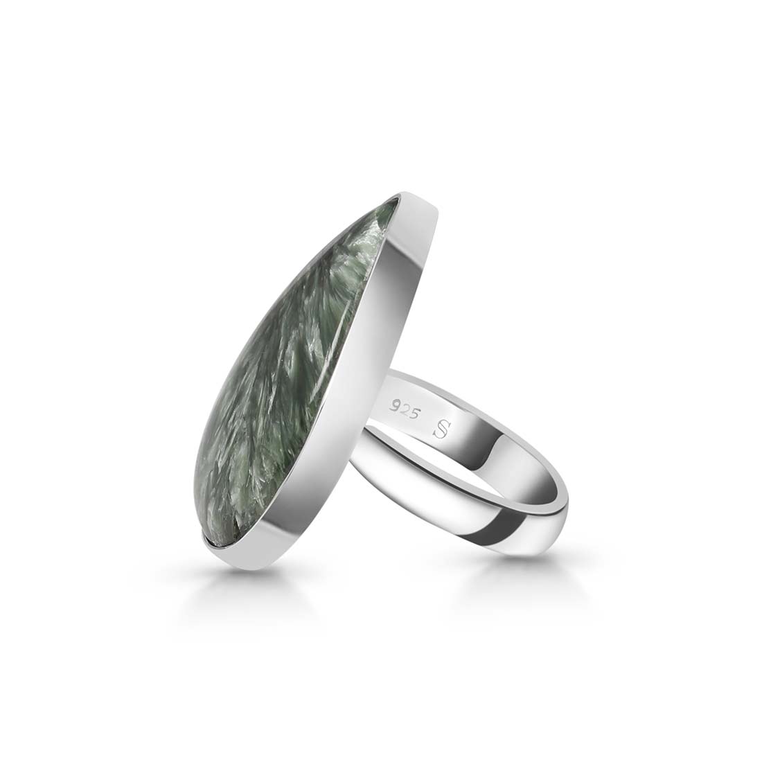 Seraphinite Adjustable Ring-(SER-R-33.)