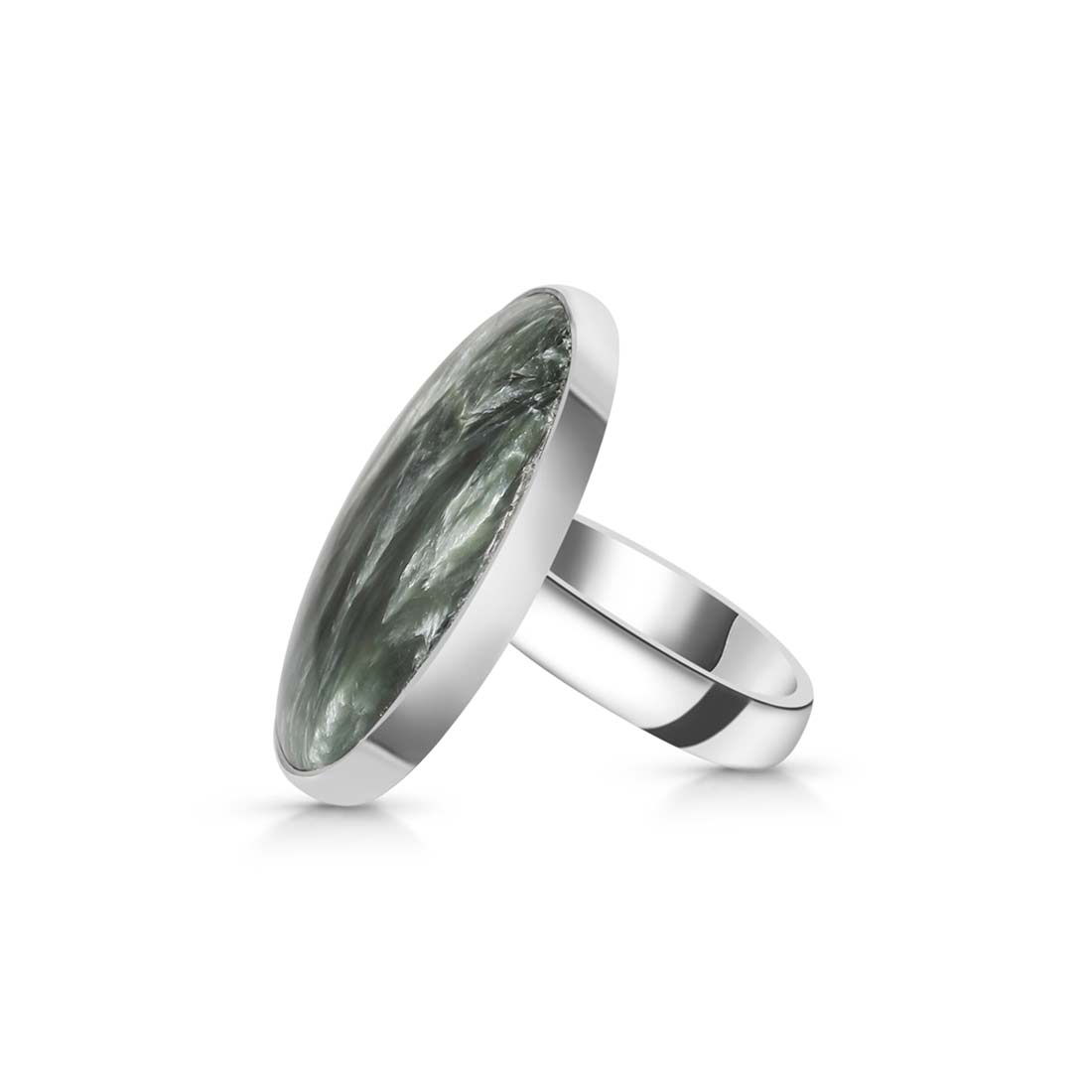 Seraphinite Adjustable Ring-(SER-R-6.)