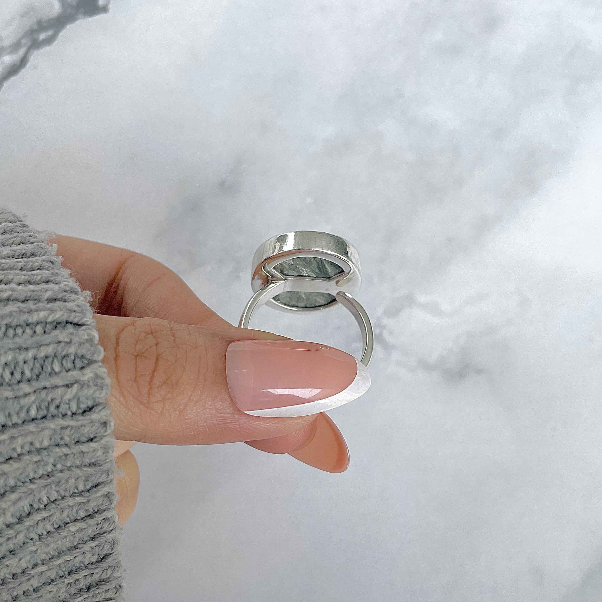 Seraphinite Adjustable Ring-(SER-R-62.)