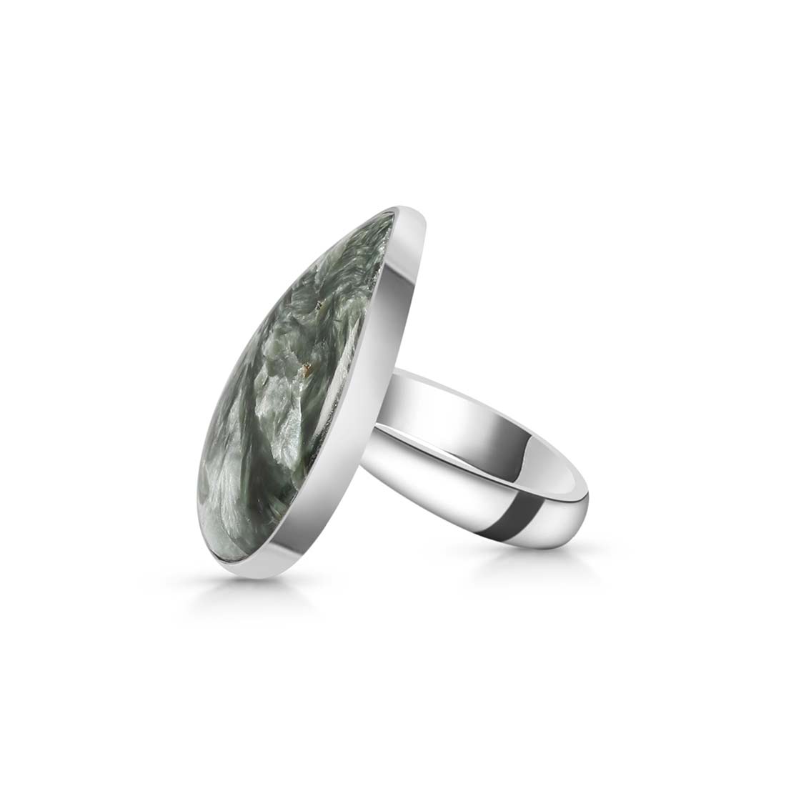Seraphinite Adjustable Ring-(SER-R-7.)