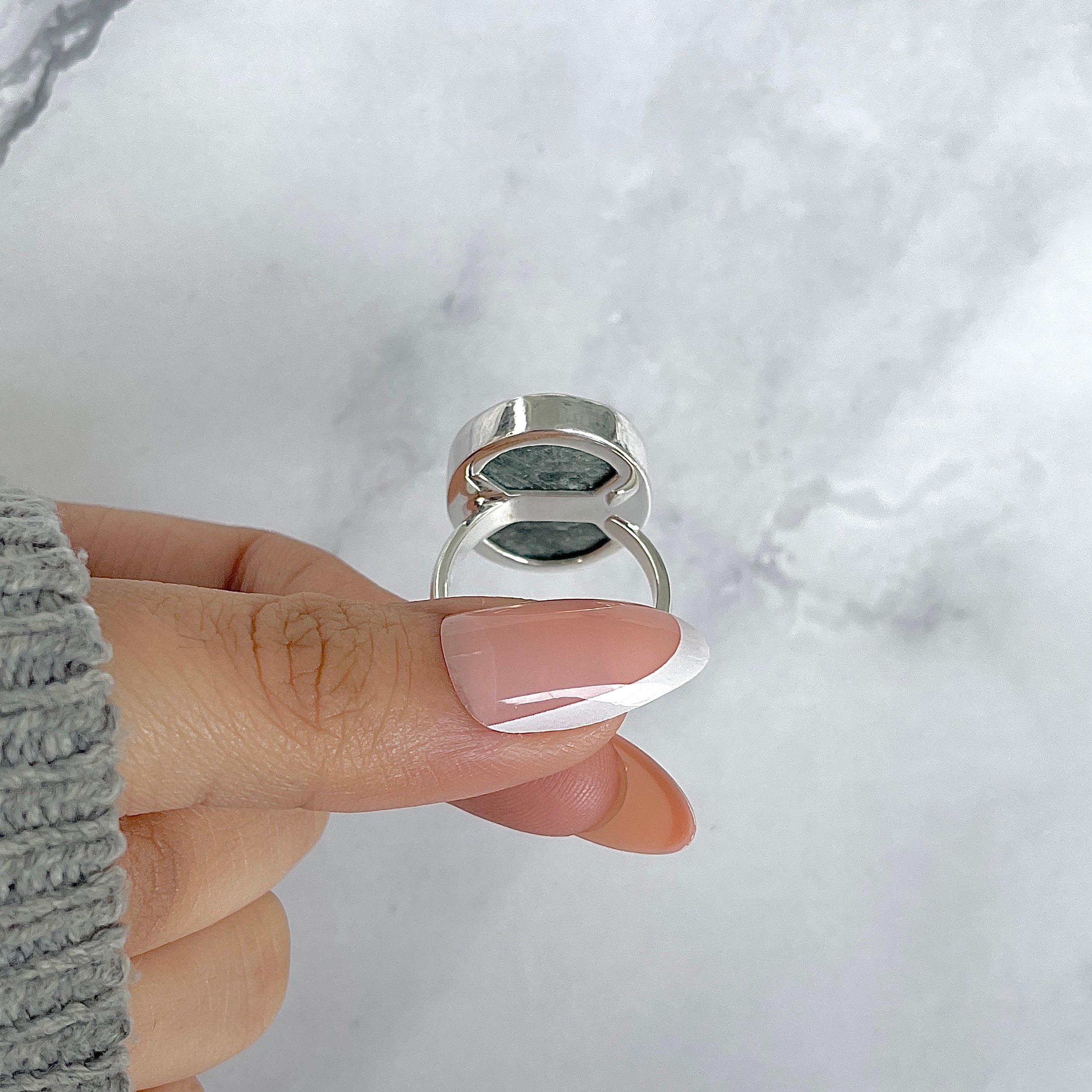 Seraphinite Adjustable Ring-(SER-R-72.)