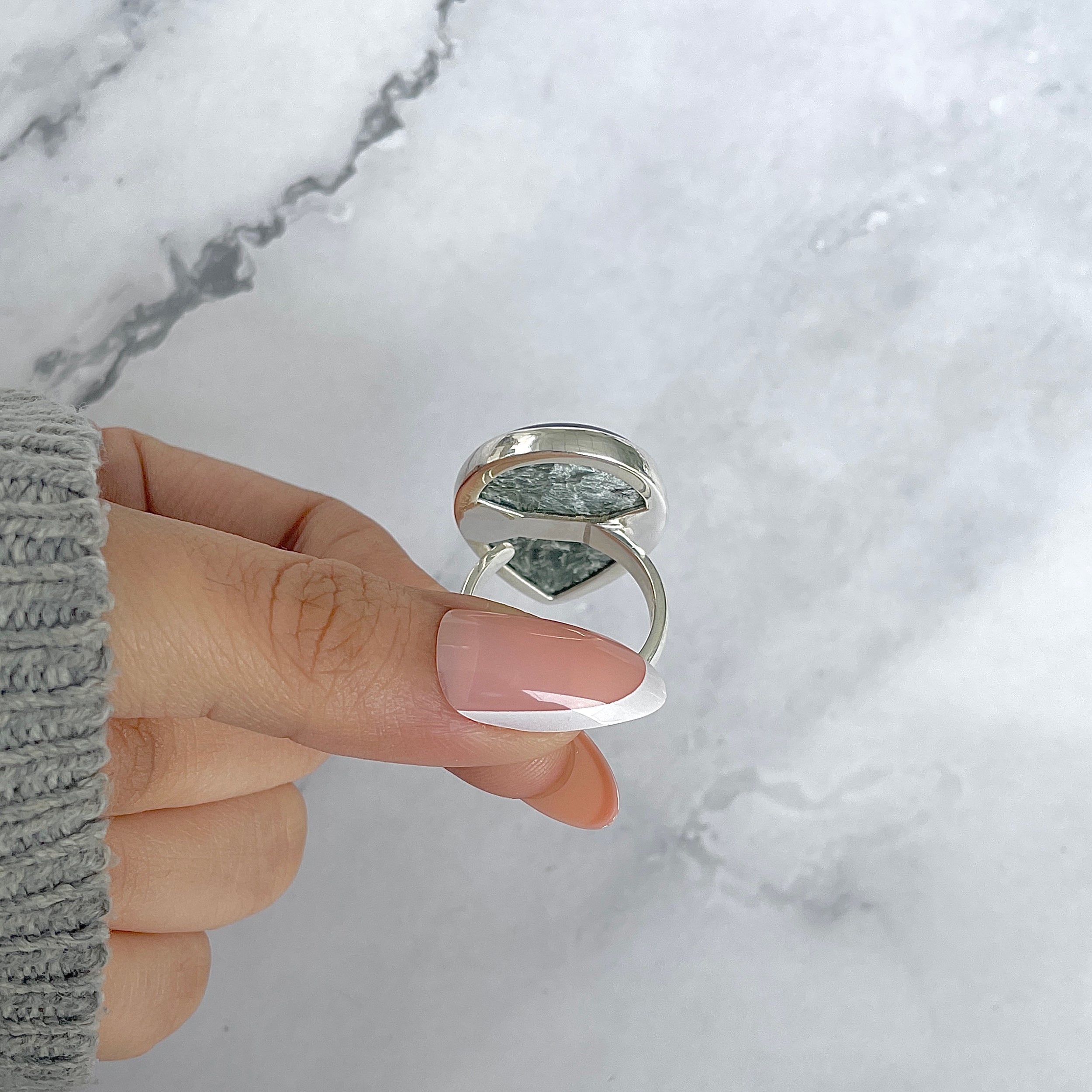 Seraphinite Adjustable Ring-(SER-R-73.)