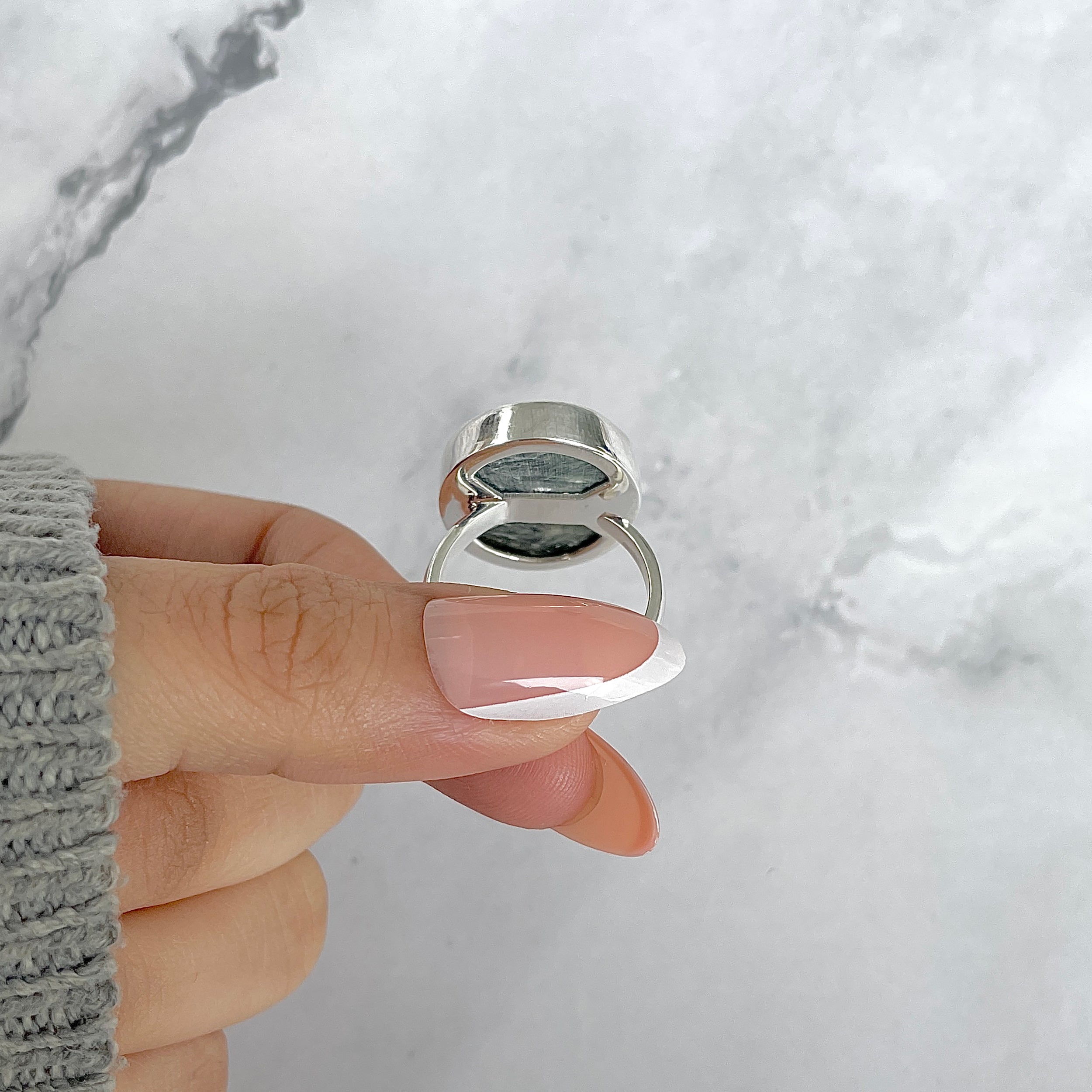 Seraphinite Adjustable Ring-(SER-R-74.)