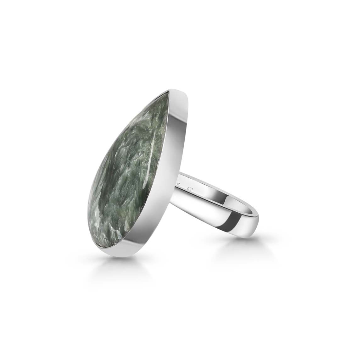 Seraphinite Adjustable Ring-(SER-R-8.)
