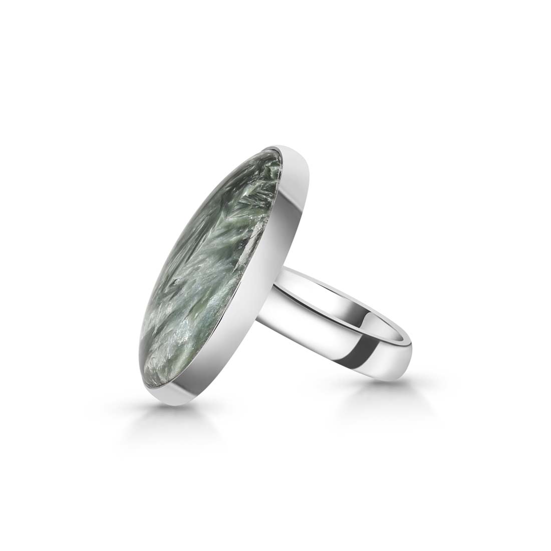 Seraphinite Adjustable Ring-(SER-R-9.)