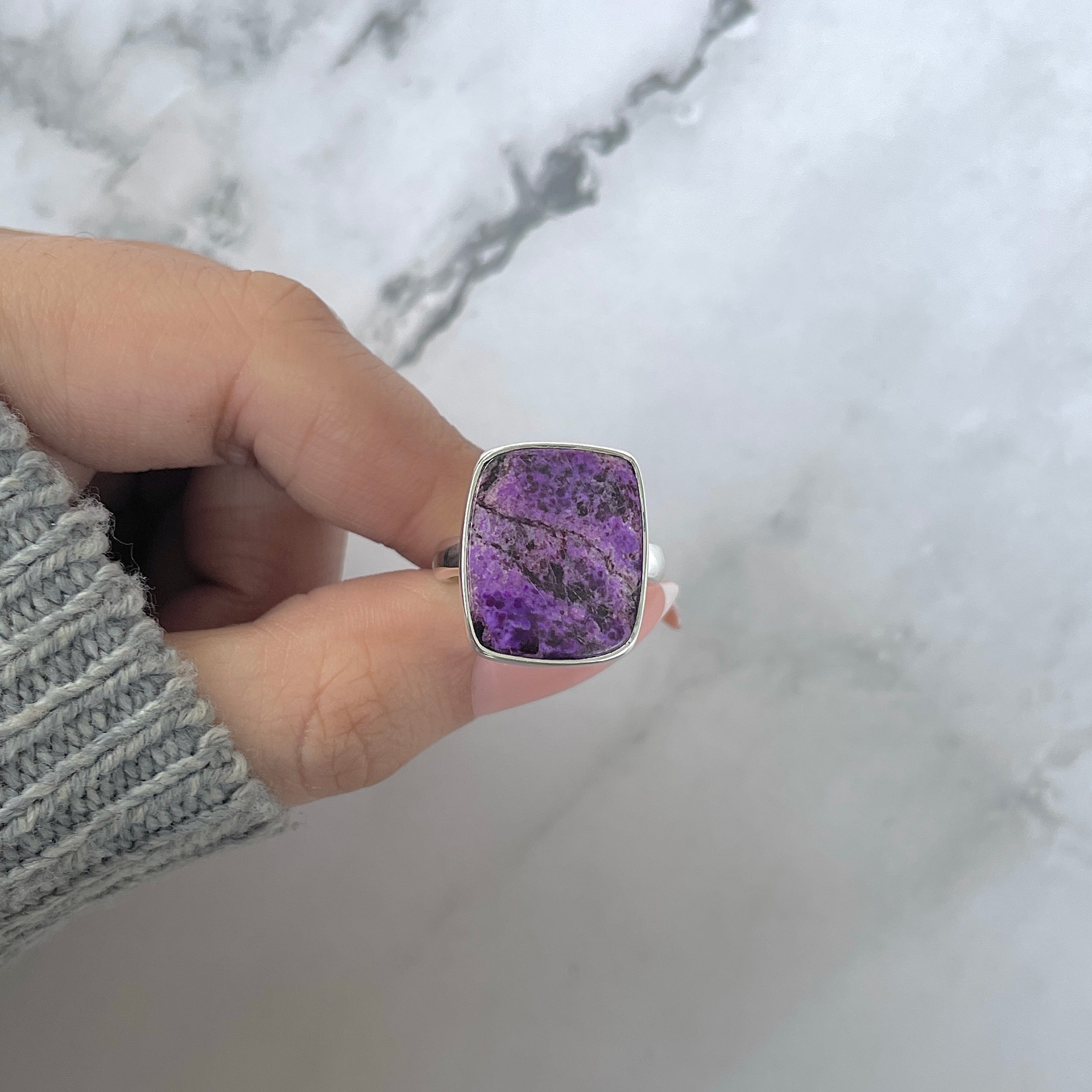 Sugilite Adjustable Ring-(SGL-R-40.)
