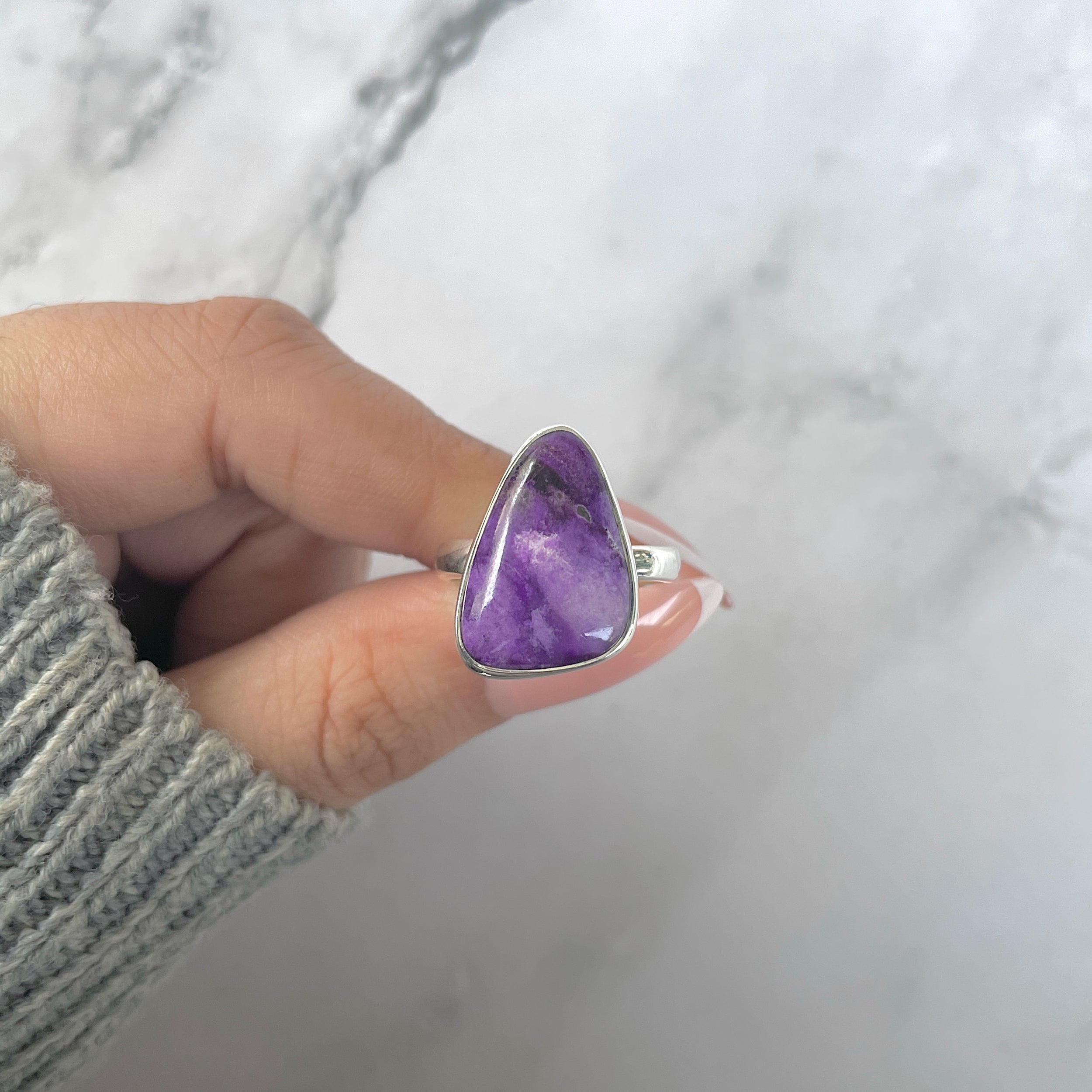 Sugilite Adjustable Ring-(SGL-R-45.)