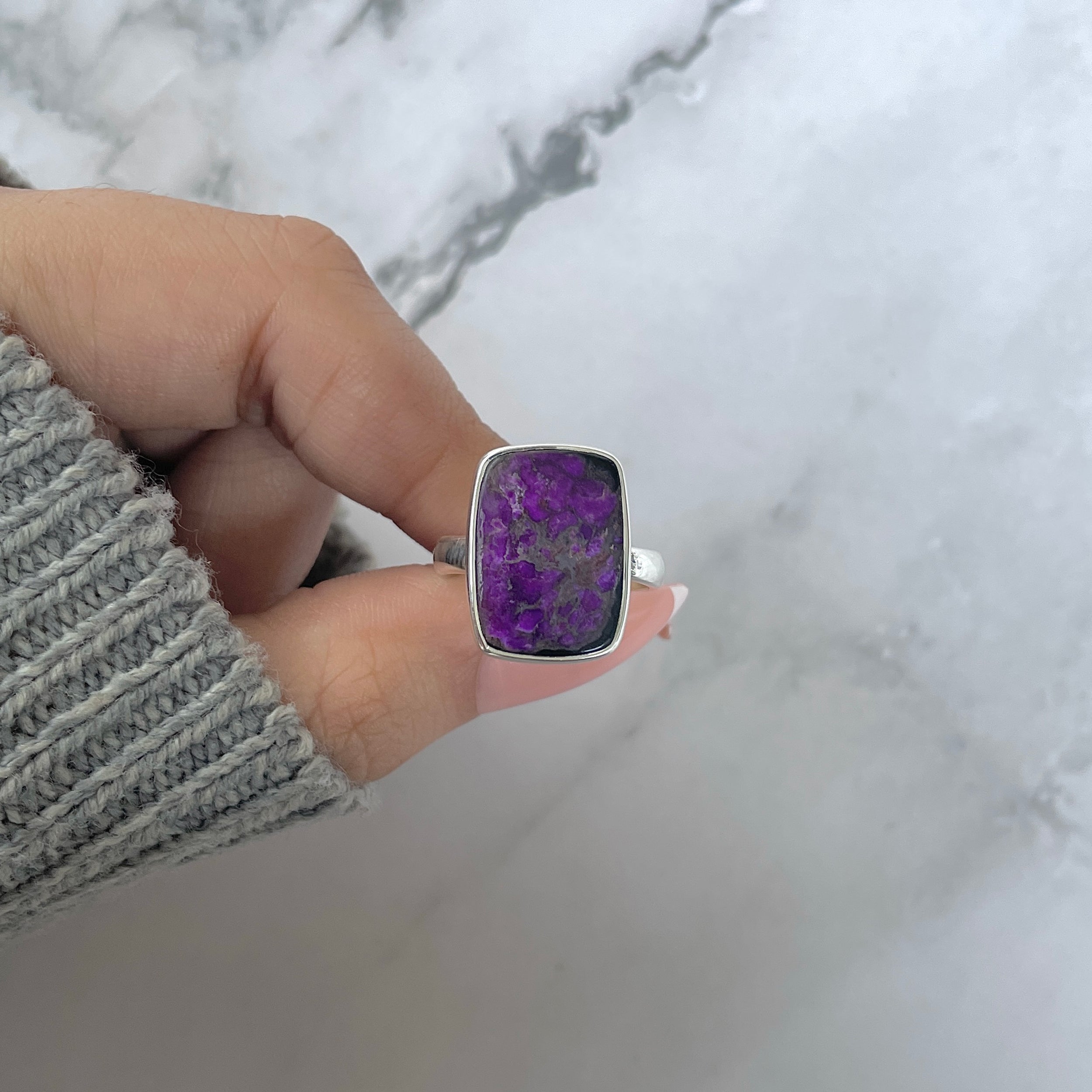 Sugilite Adjustable Ring-(SGL-R-54.)