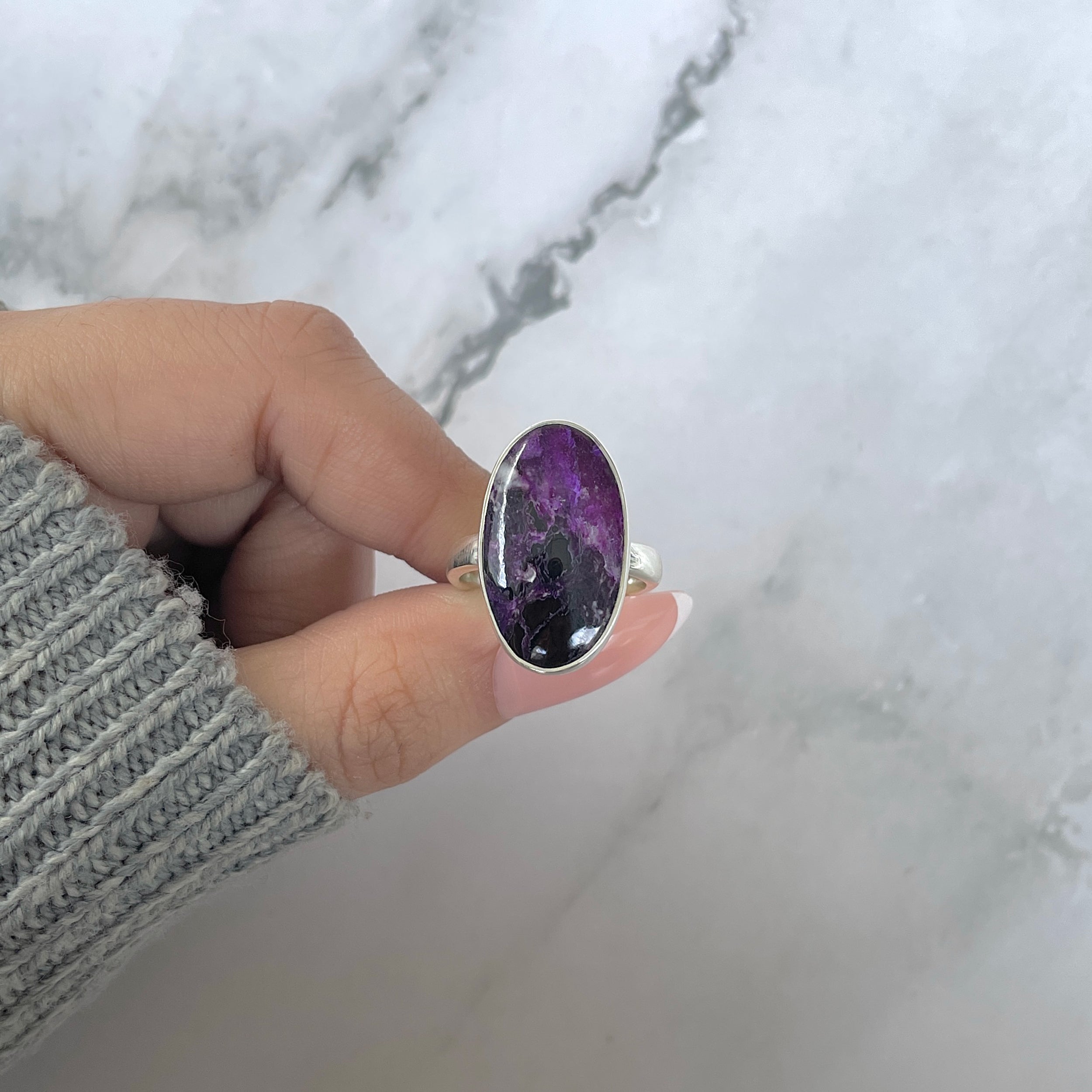Sugilite Adjustable Ring-(SGL-R-55.)