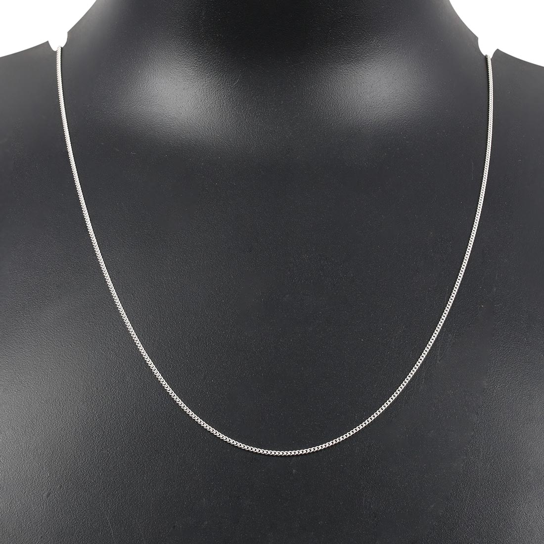 Curb Silver Chain-(SN-CD-35.)