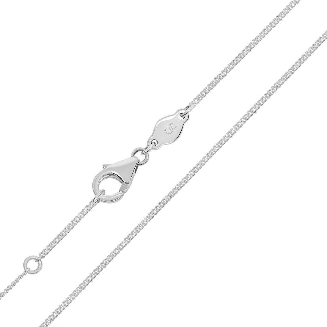 Curb Silver Chain-(SN-CD-35.)