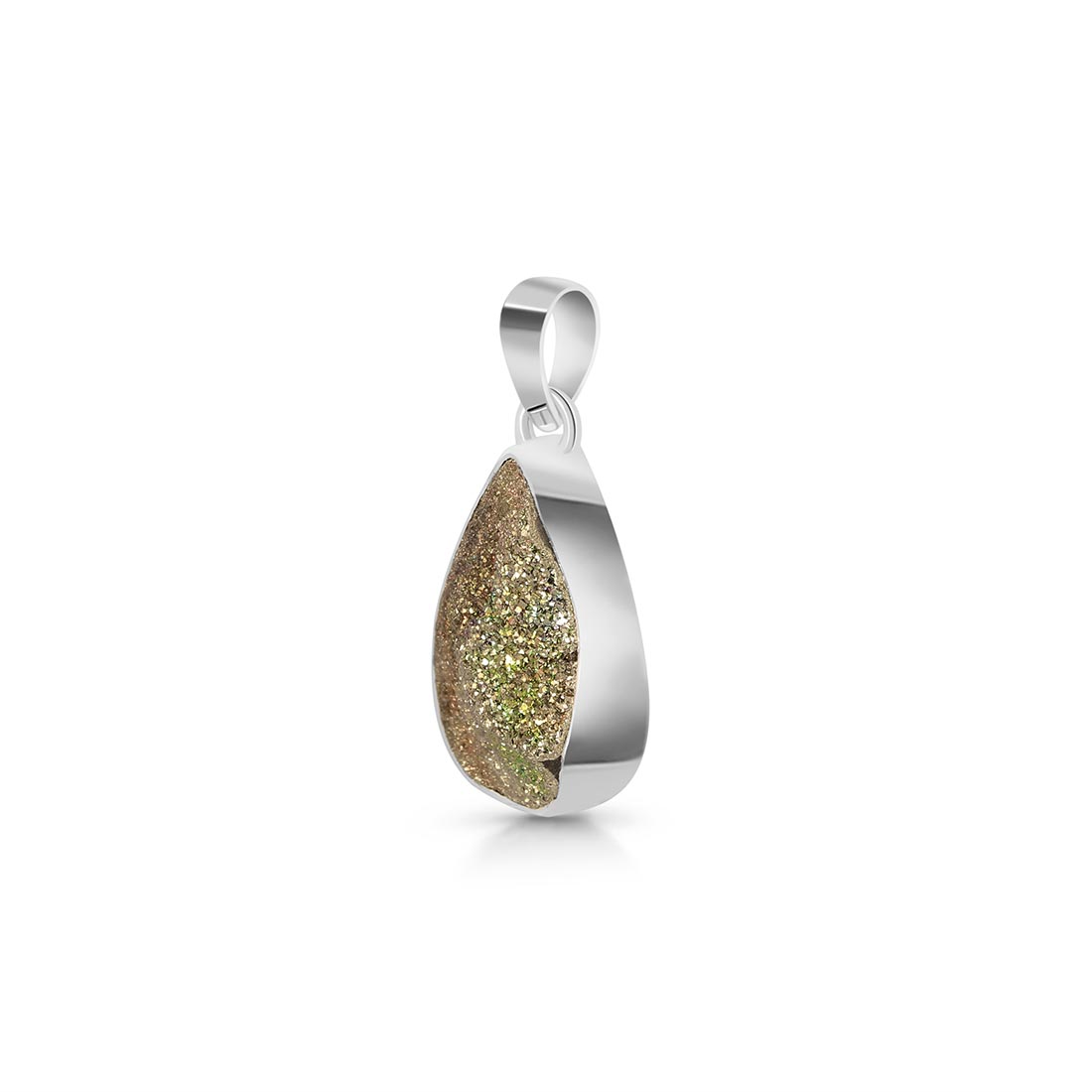 Spectropyrite Druzy Pendant-(SPD-P-11.)
