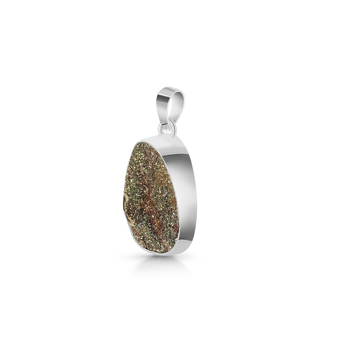 Spectropyrite Druzy Pendant-(SPD-P-16.)