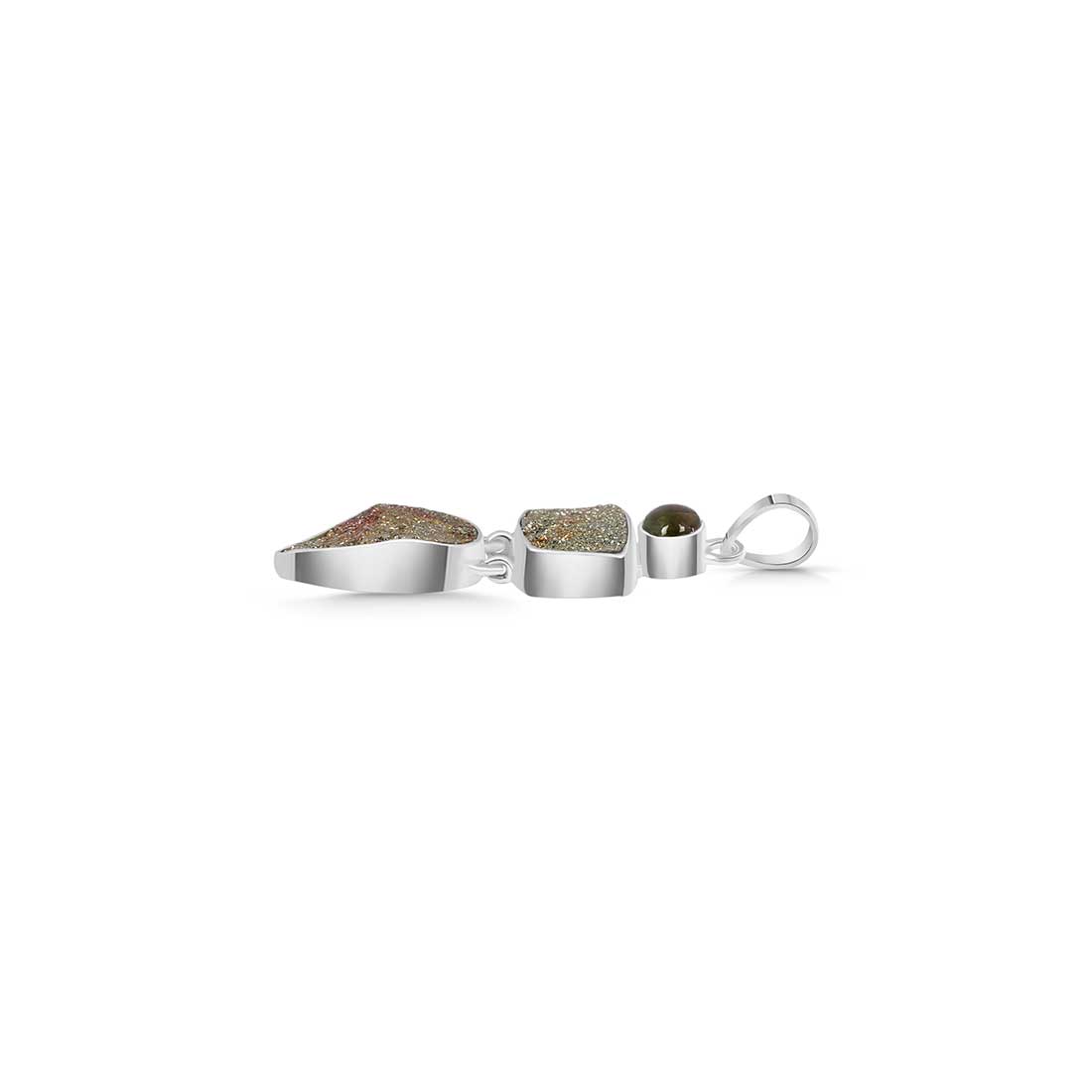 Spectropyrite Druzy Pendant-(SPD-P-23.)