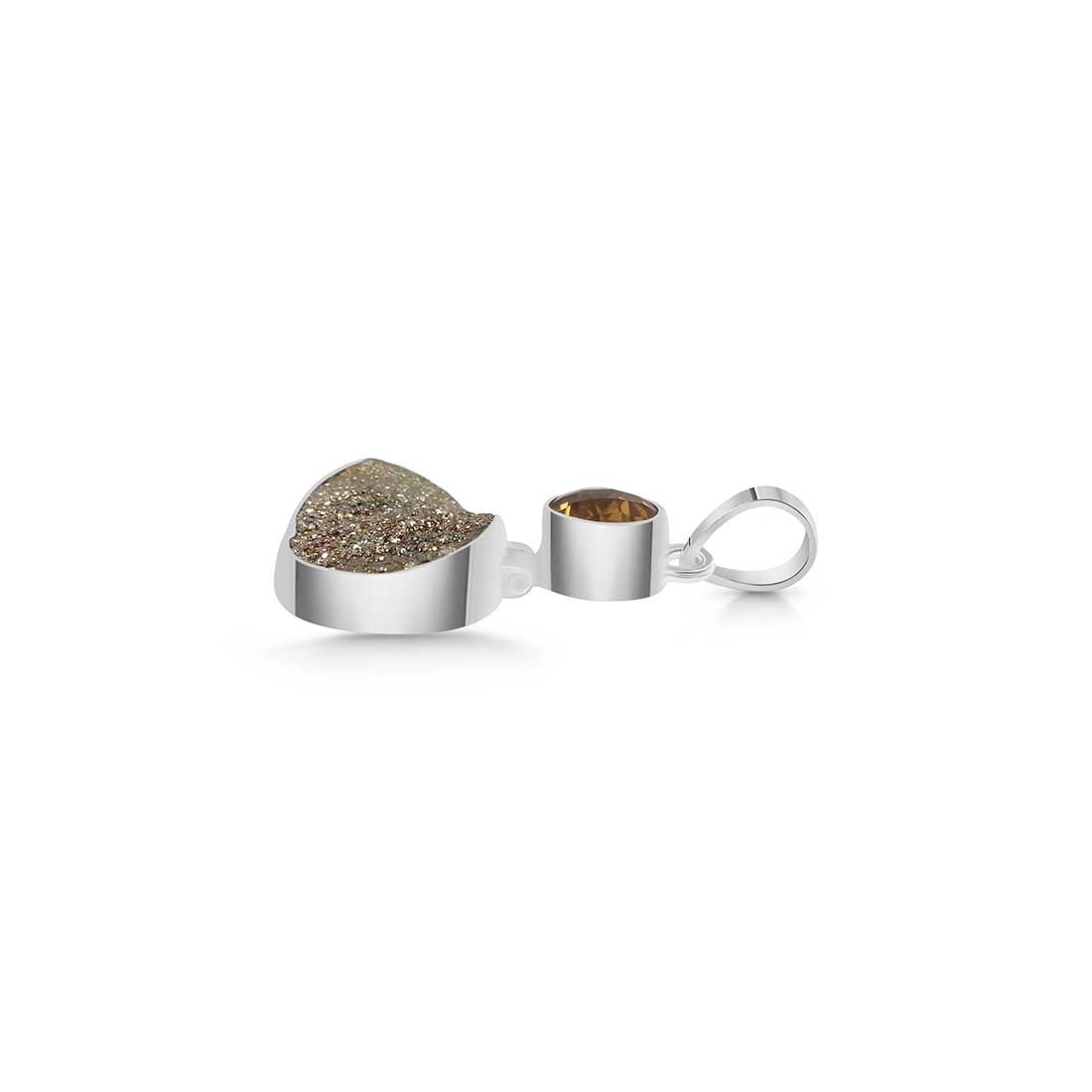 Spectropyrite Druzy Pendant-(SPD-P-31.)