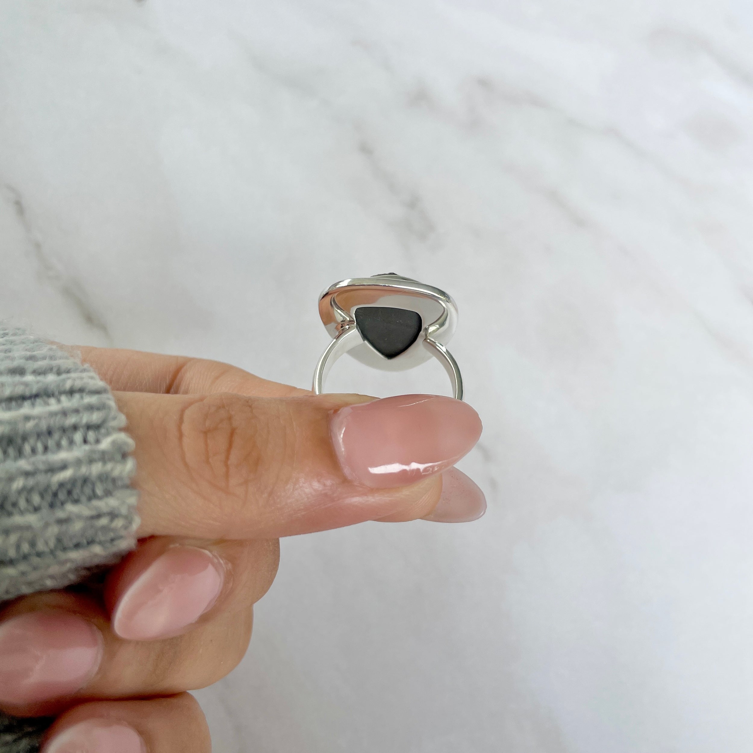 Spectropyrite Druzy Adjustable Ring-(SPD-R-51.)