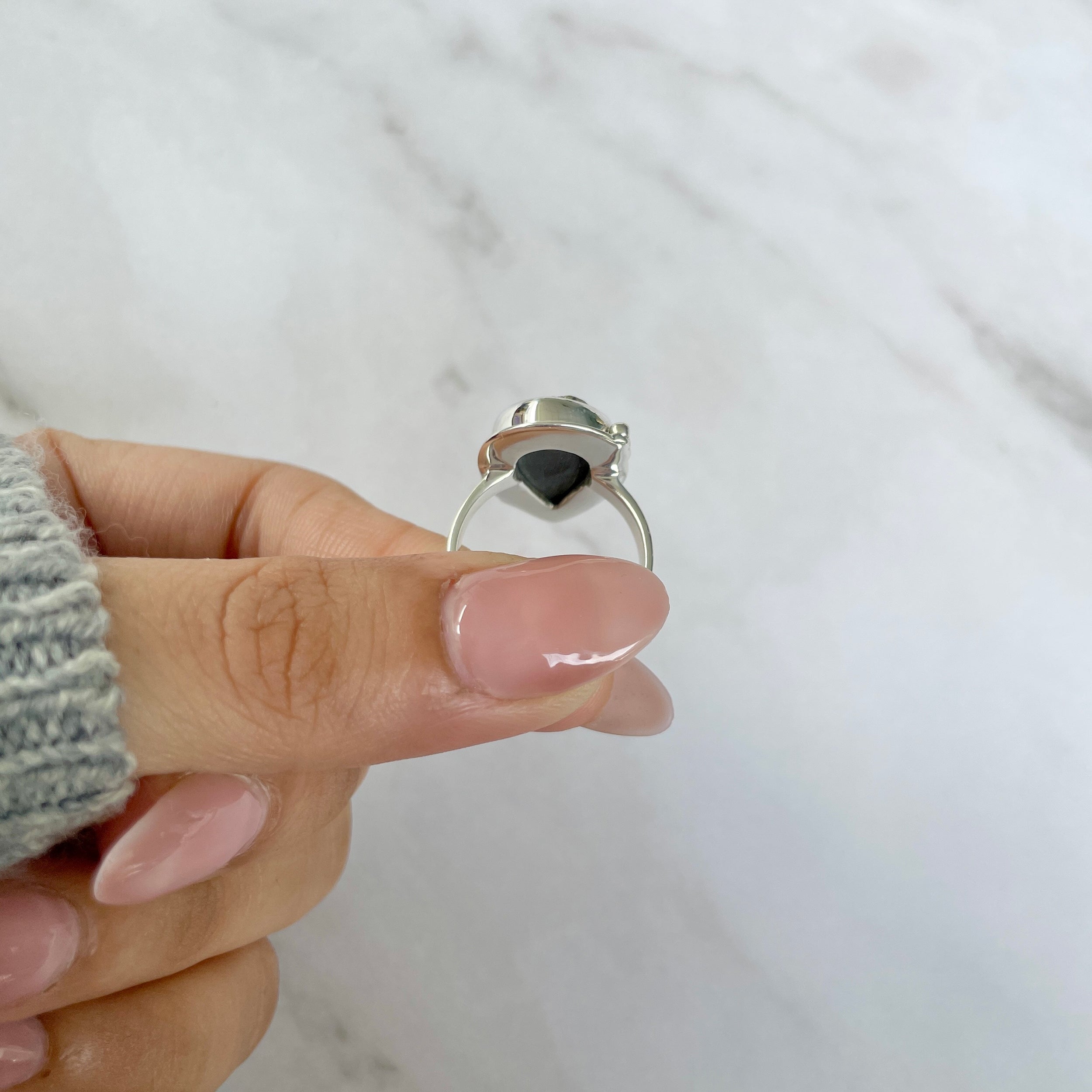 Spectropyrite Druzy Adjustable Ring-(SPD-R-66.)