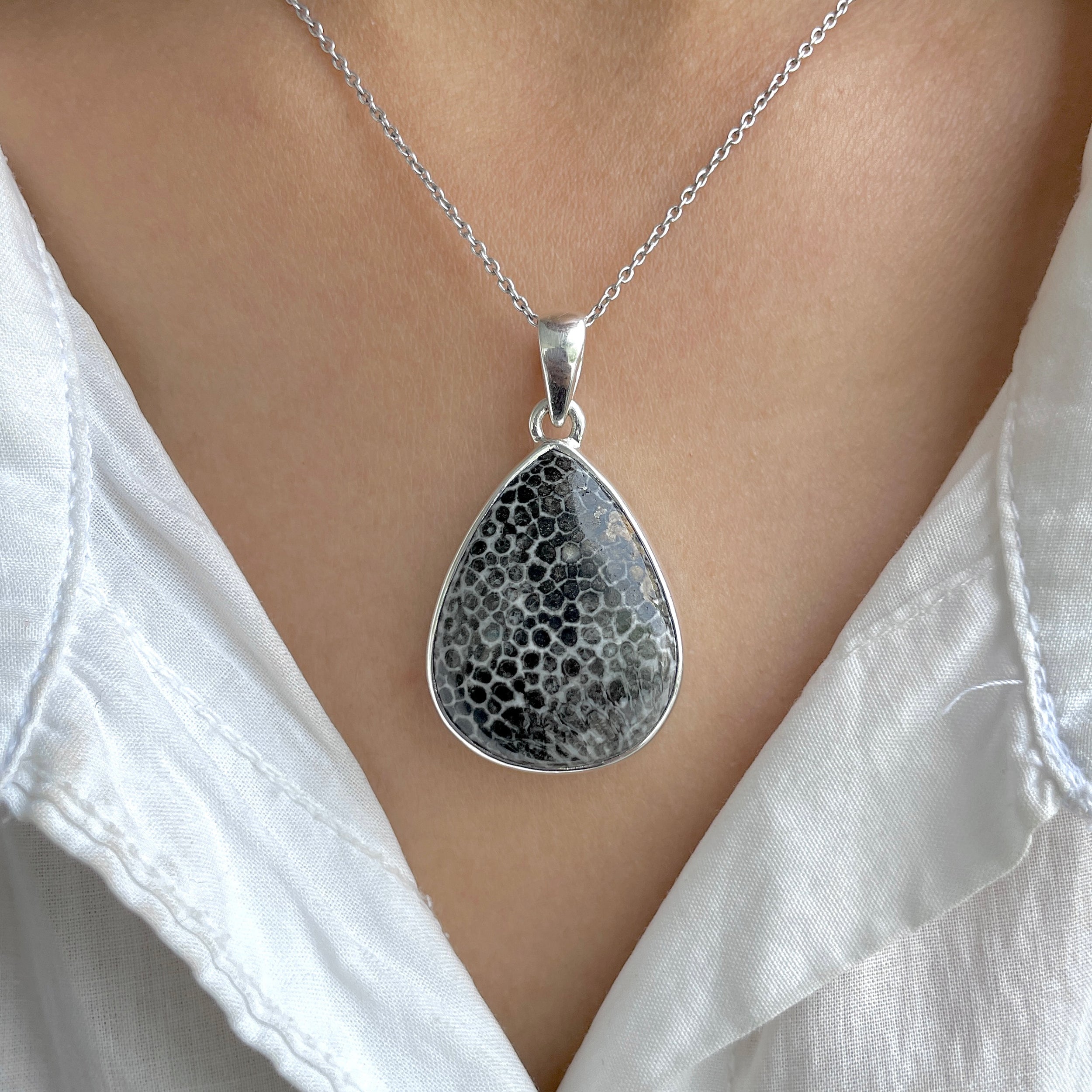 Stingray Coral Pendant-(SRC-P-15.)