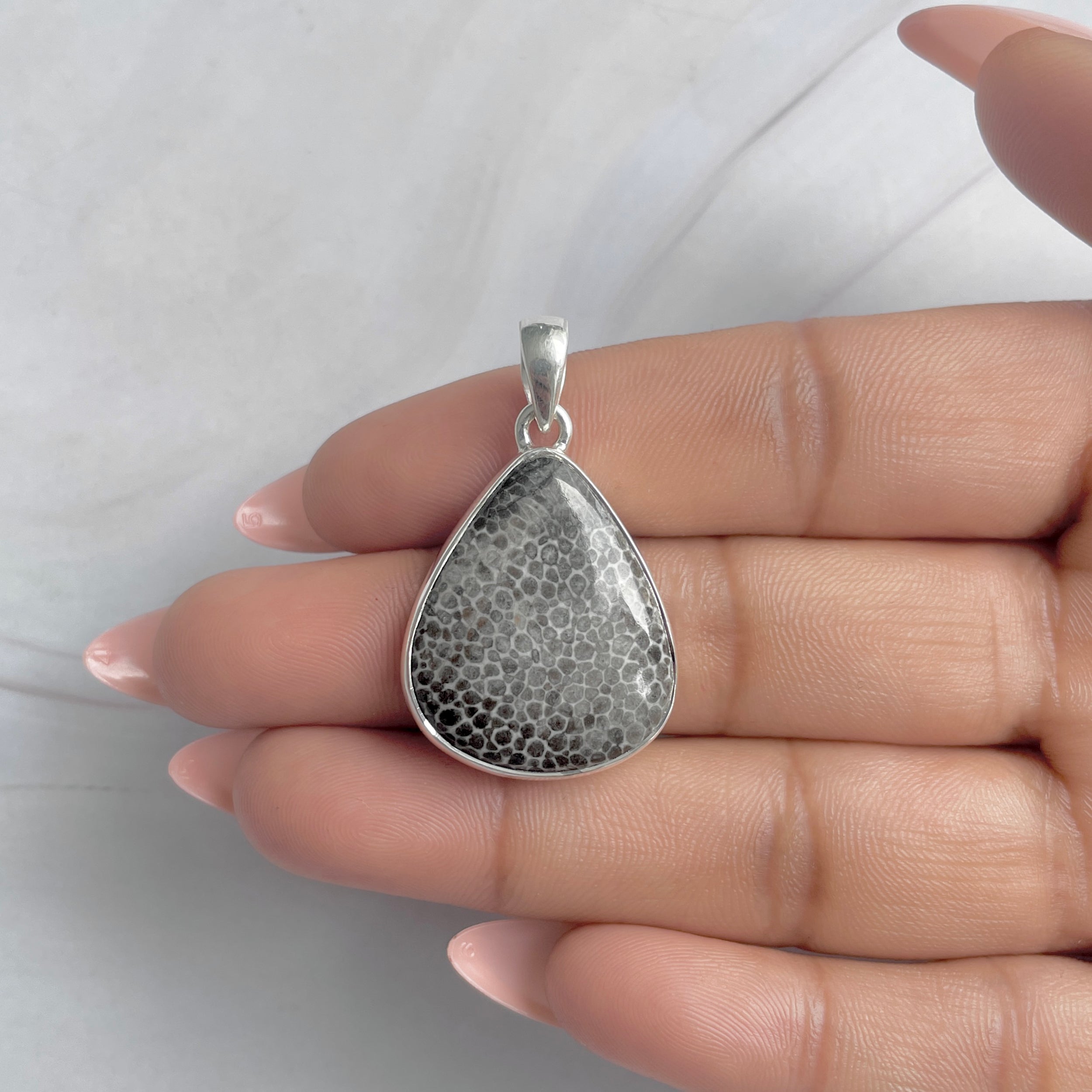 Stingray Coral Pendant-(SRC-P-16.)