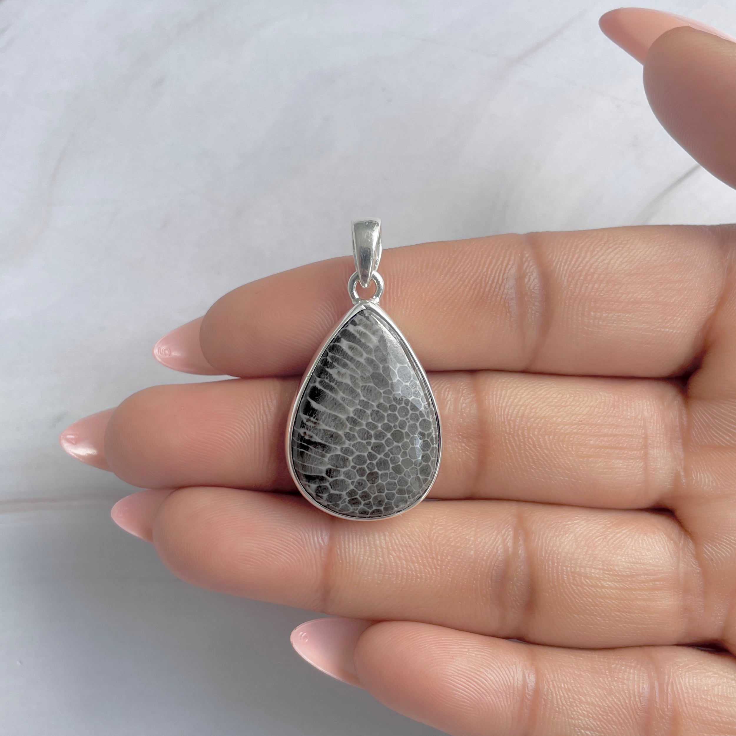 Stingray Coral Pendant-(SRC-P-6.)