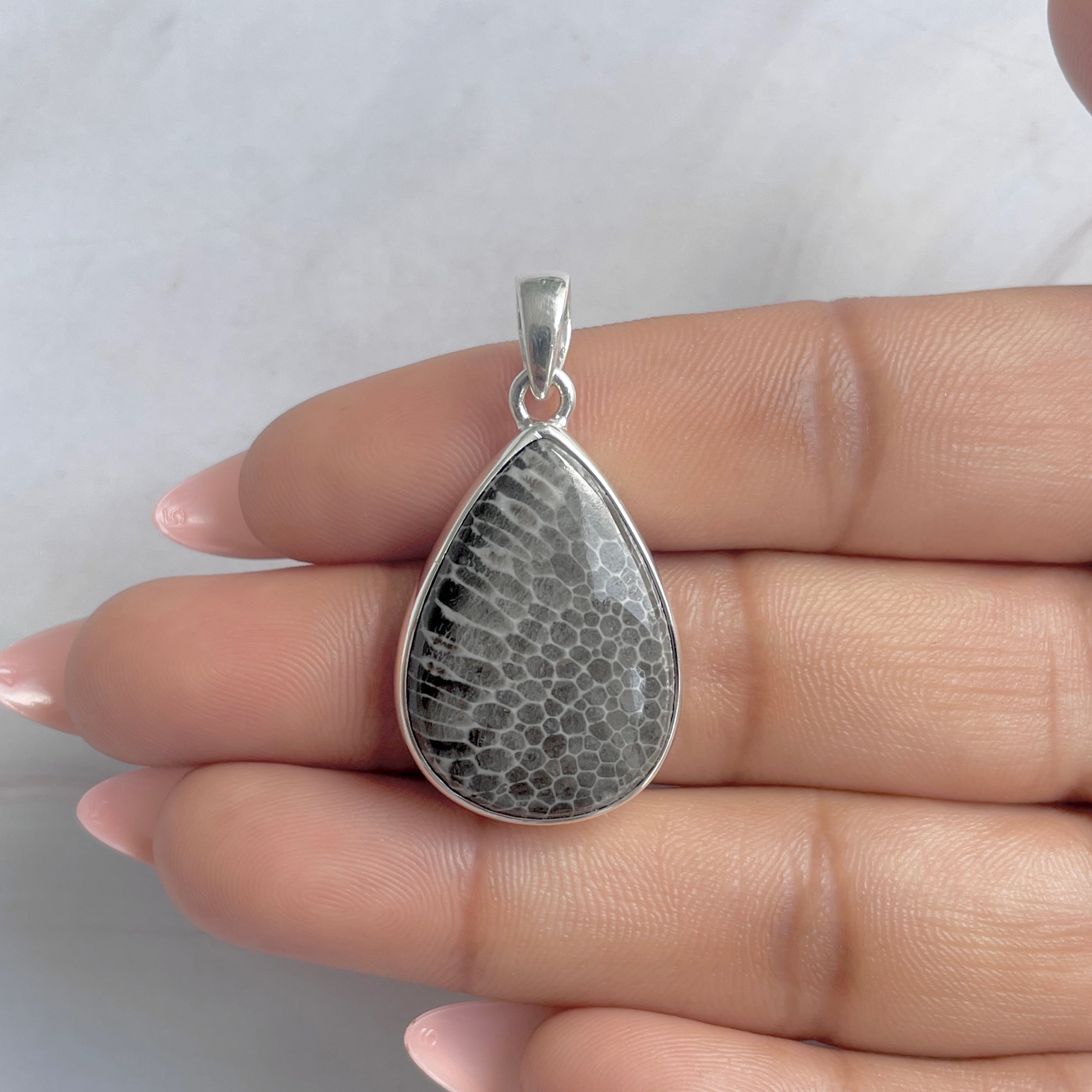 Stingray Coral Pendant-(SRC-P-6.)