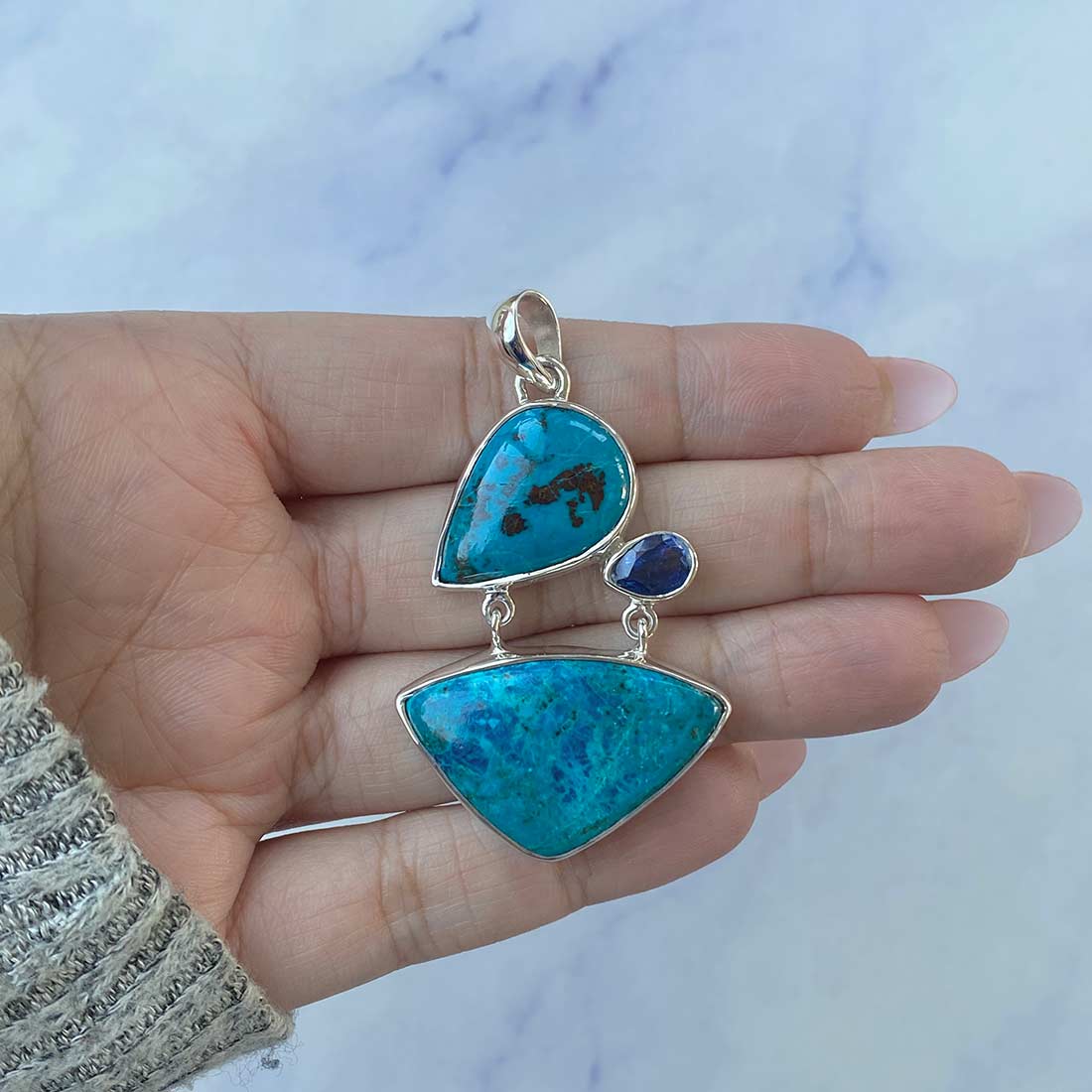 Shattuckite Pendant-(STK-P-34.)