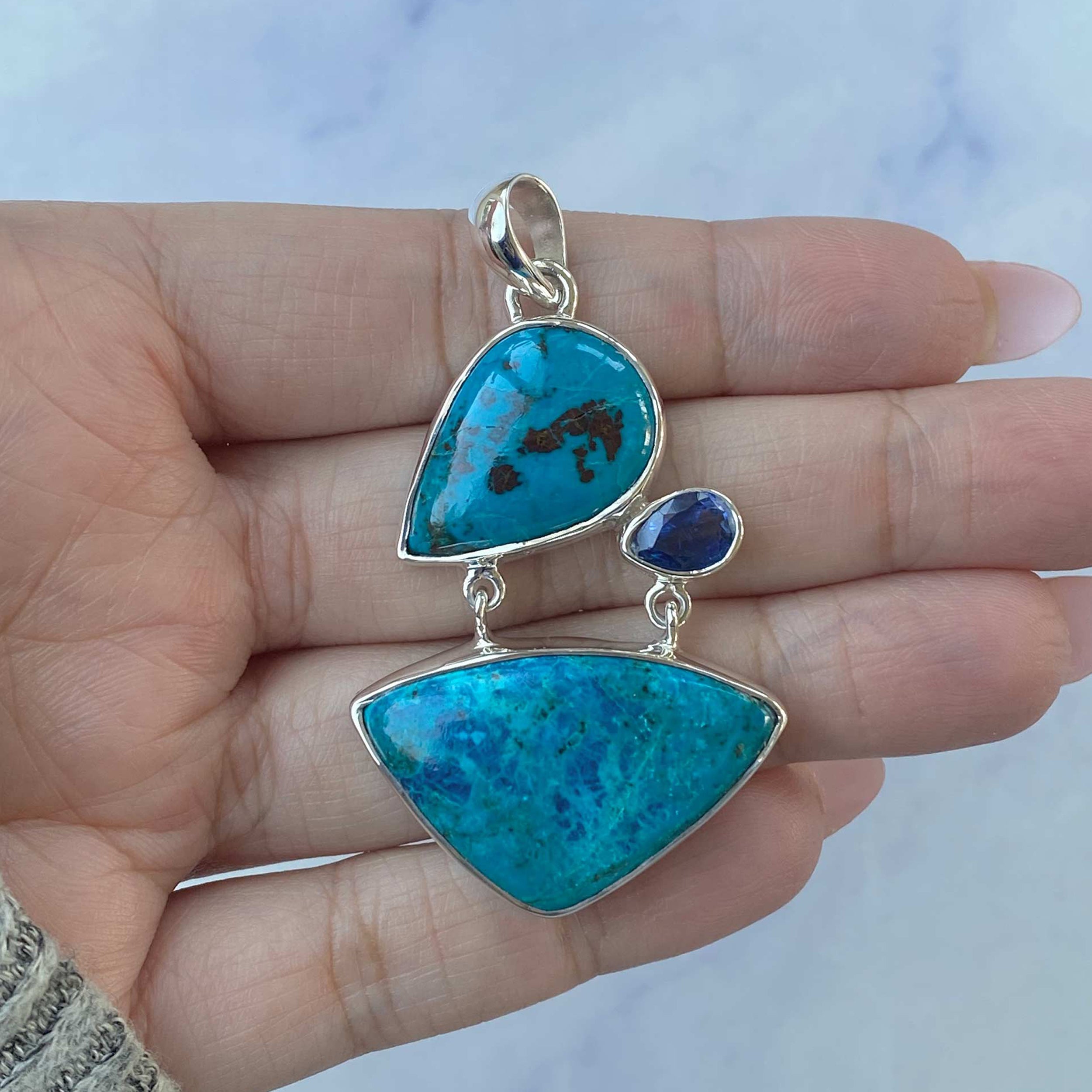 Shattuckite Pendant-(STK-P-34.)