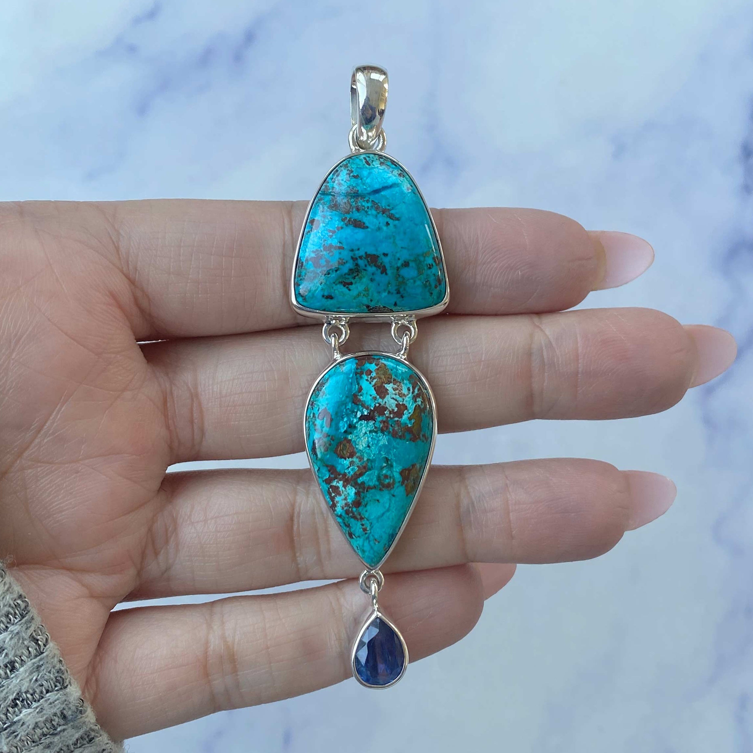Shattuckite Pendant-(STK-P-38.)