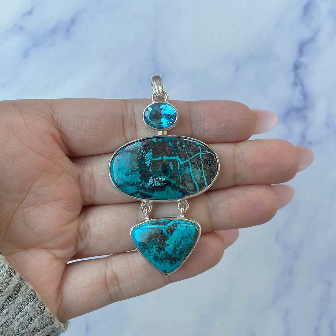 Shattuckite Pendant-(STK-P-41.)