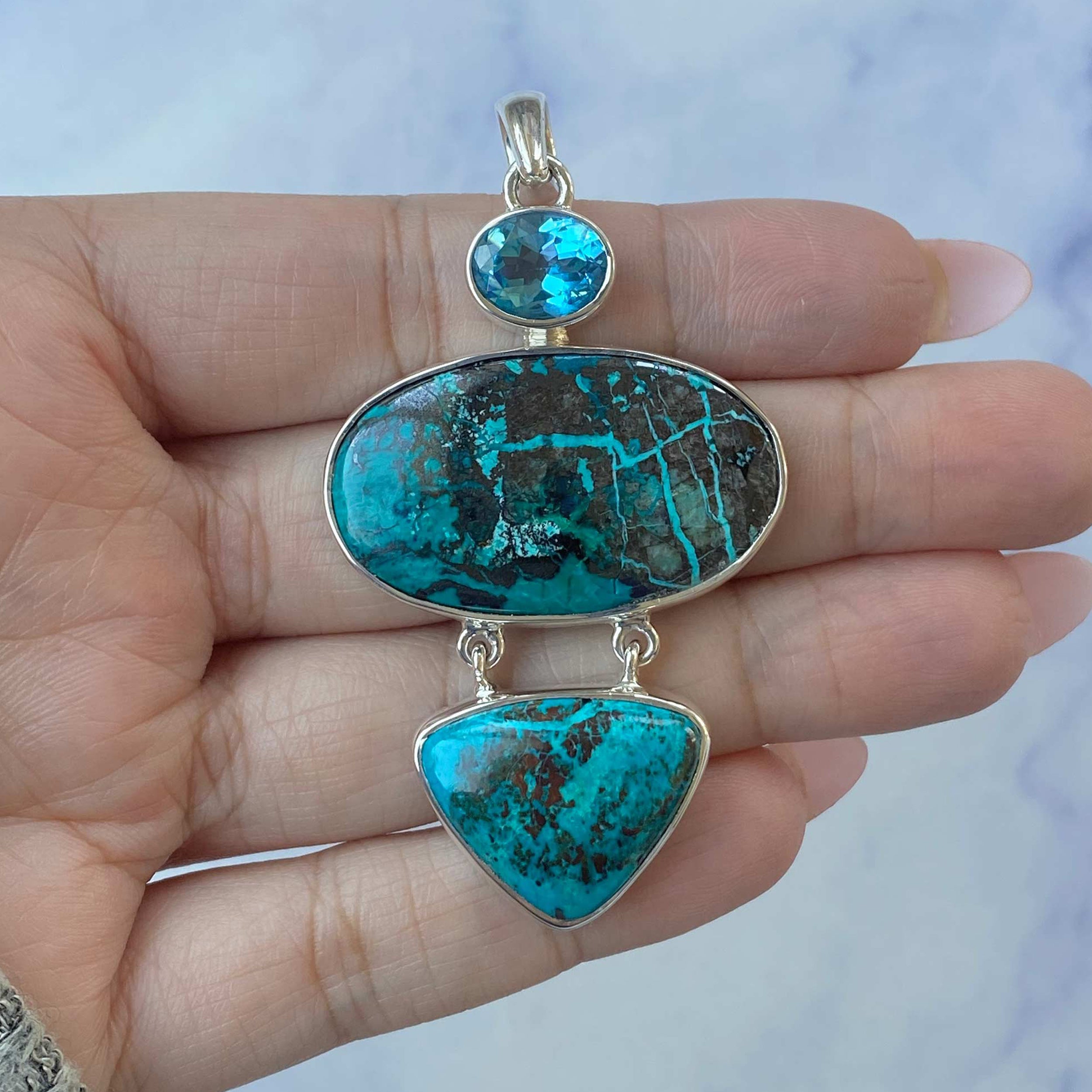 Shattuckite Pendant-(STK-P-41.)