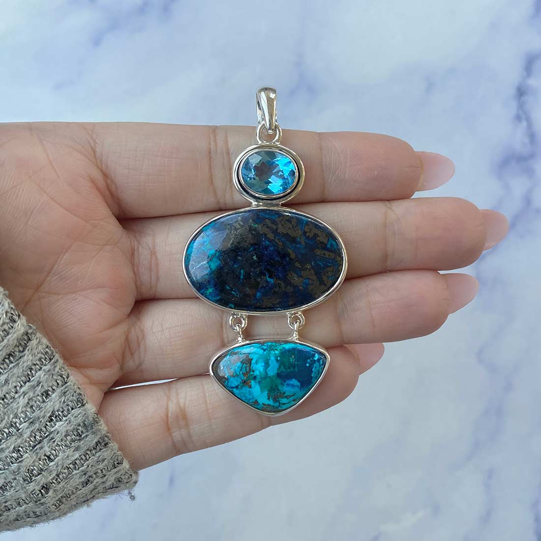 Shattuckite Pendant-(STK-P-44.)