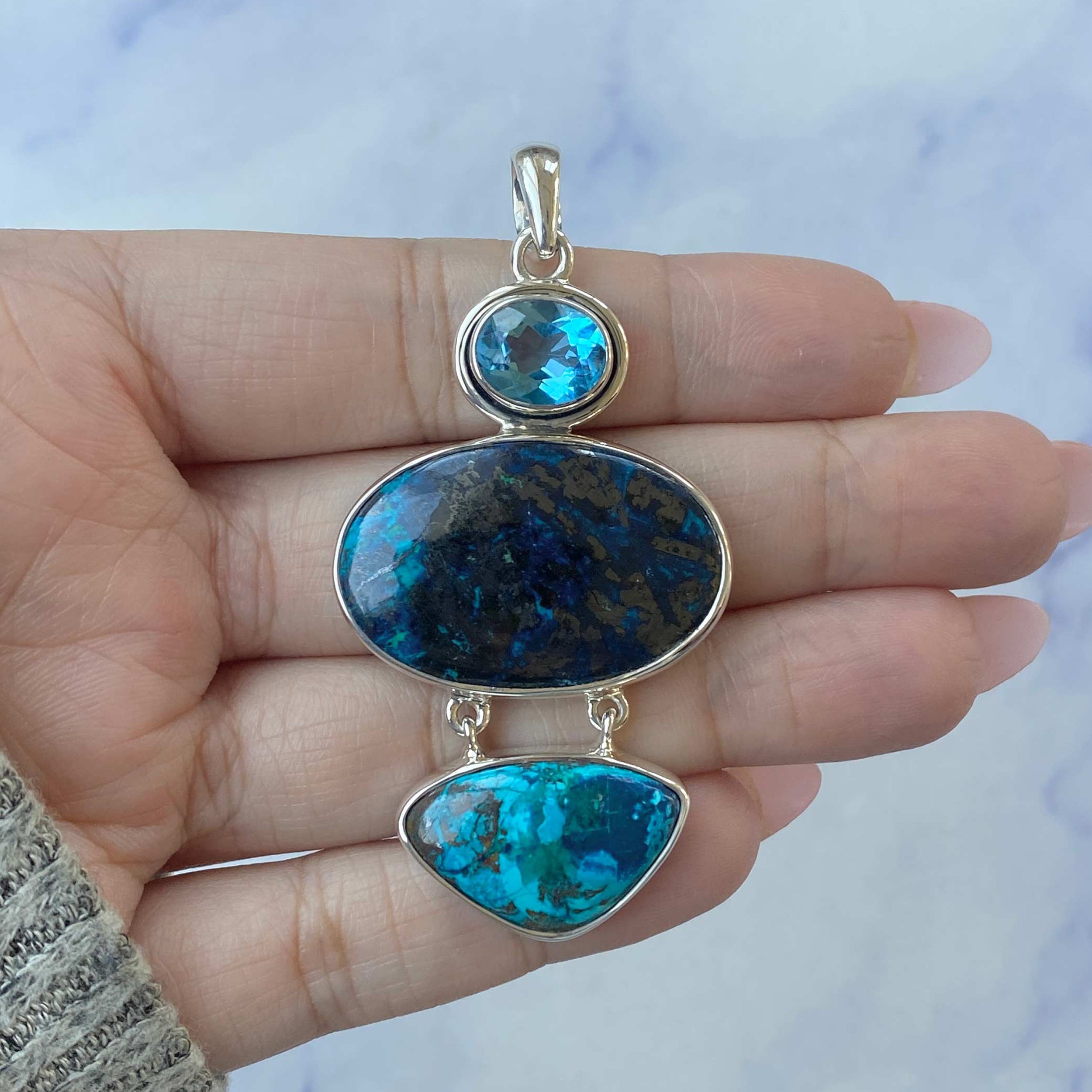 Shattuckite Pendant-(STK-P-44.)