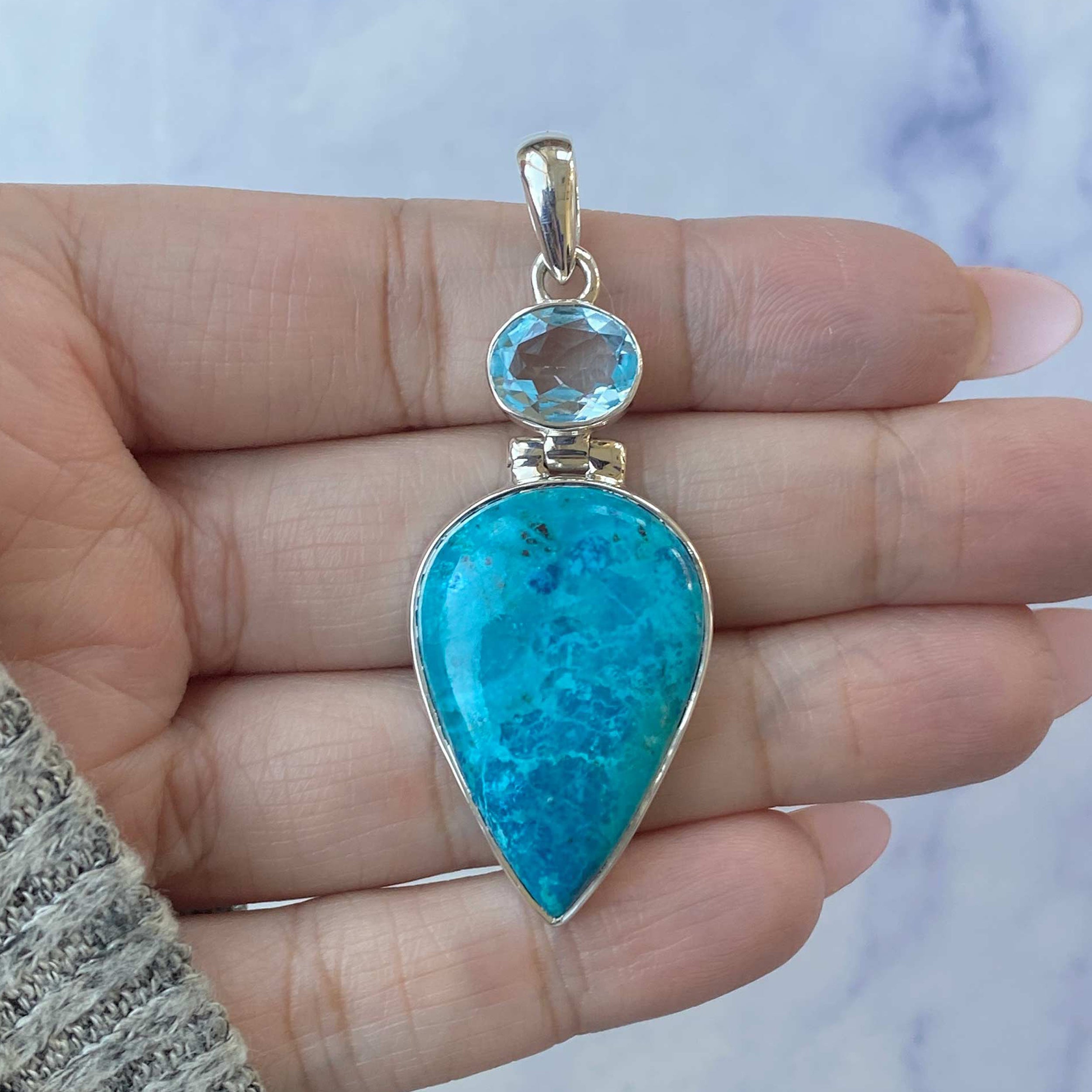 Shattuckite Pendant-(STK-P-48.)