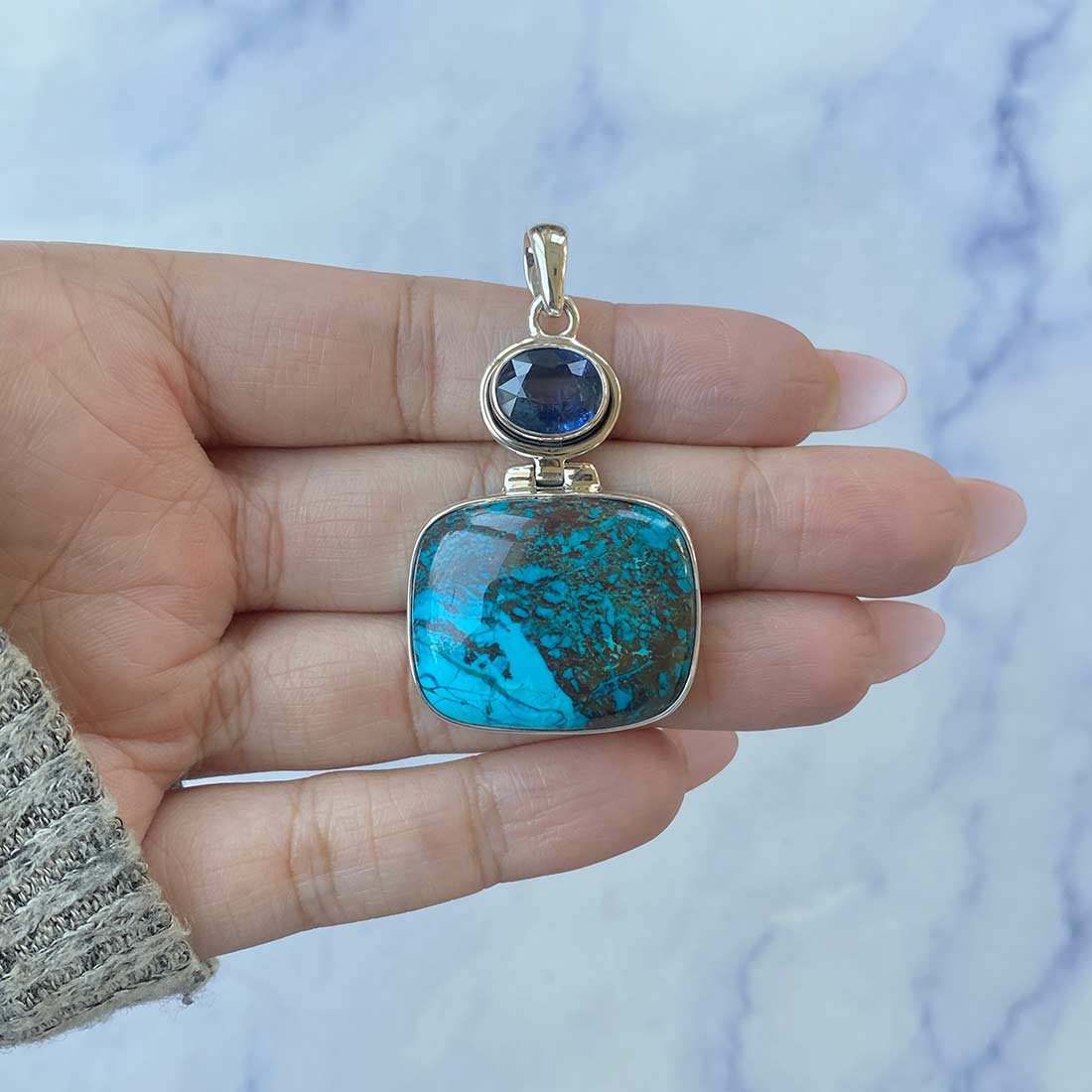 Shattuckite Pendant-(STK-P-51.)