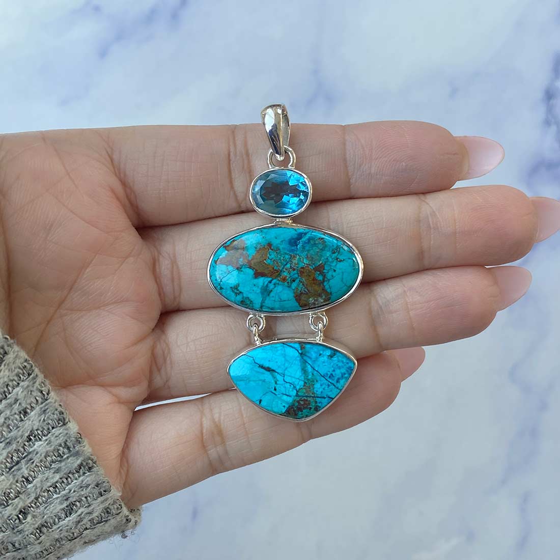 Shattuckite Pendant-(STK-P-52.)