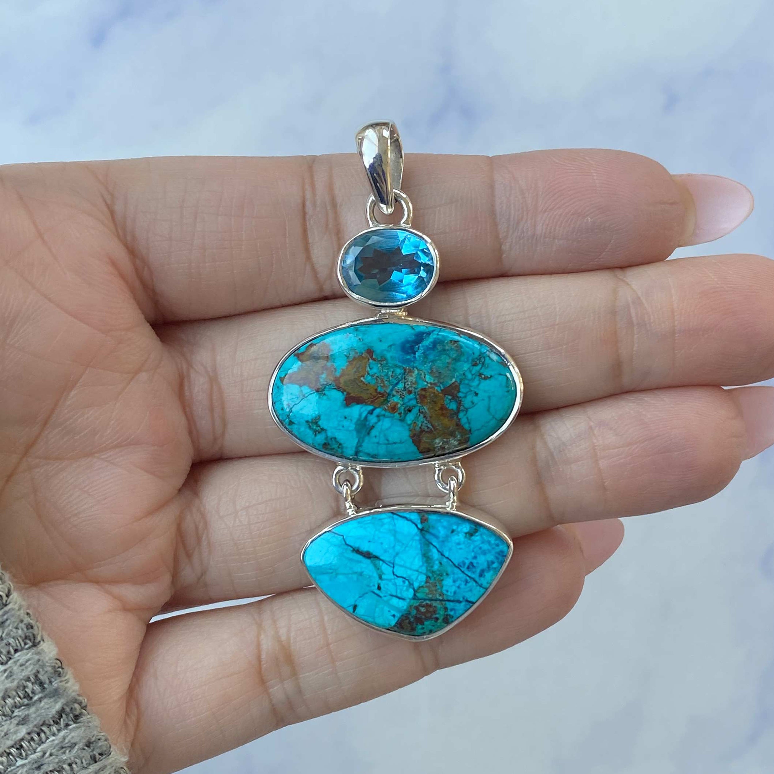 Shattuckite Pendant-(STK-P-52.)