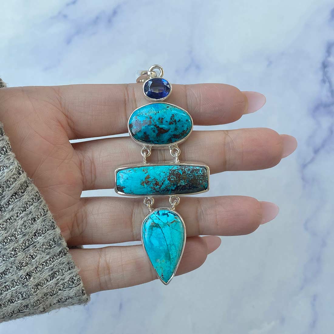 Shattuckite Pendant-(STK-P-53.)