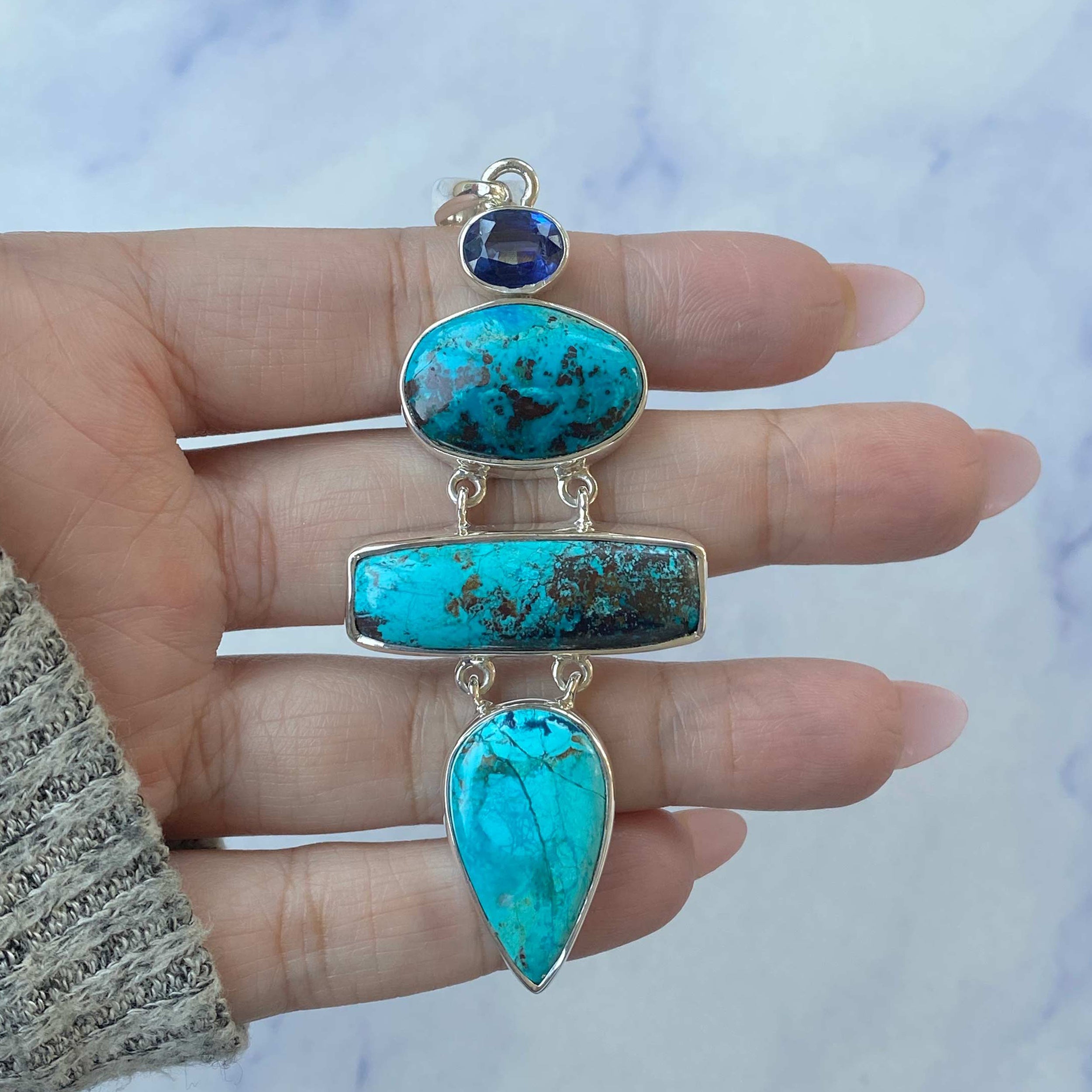 Shattuckite Pendant-(STK-P-53.)
