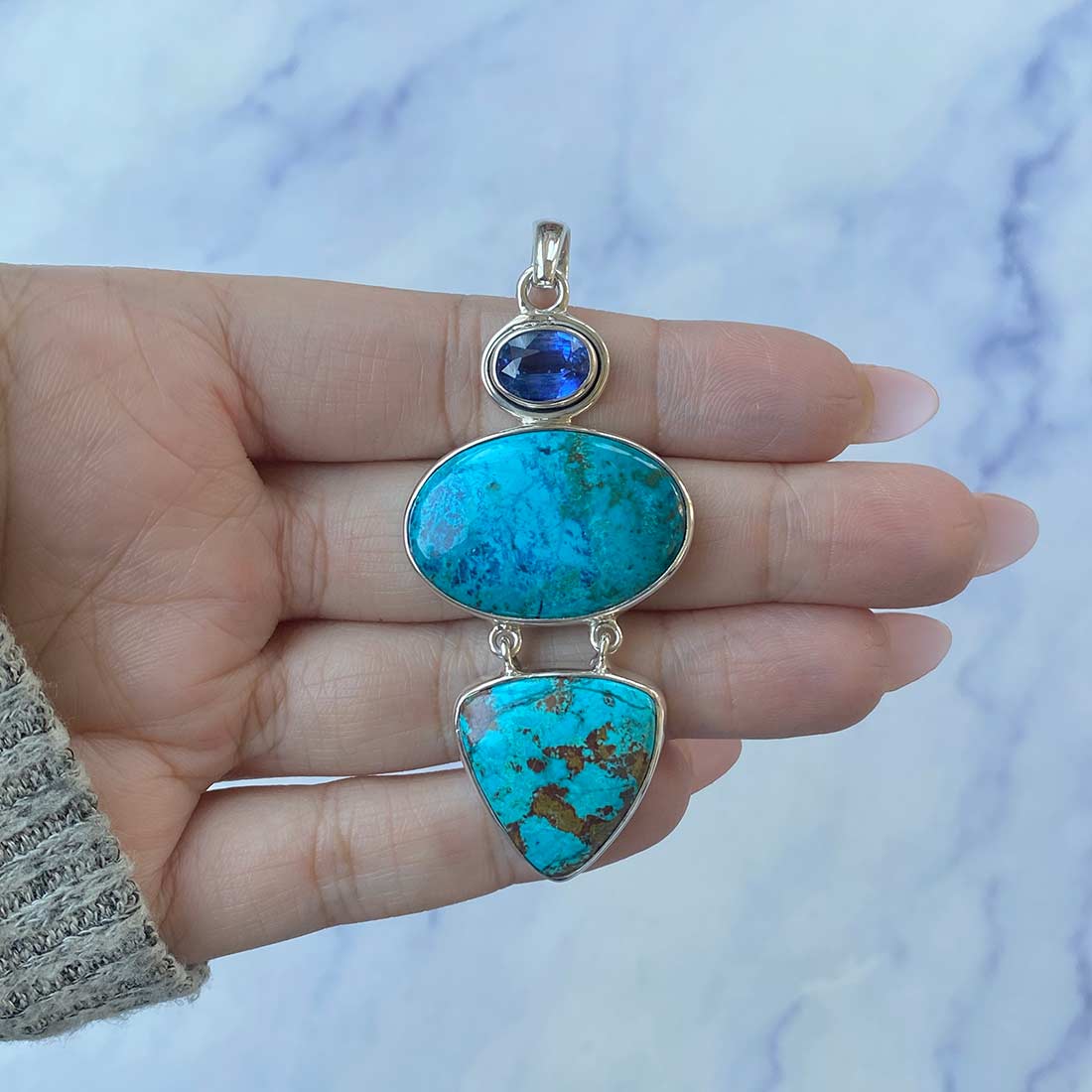Shattuckite Pendant-(STK-P-54.)